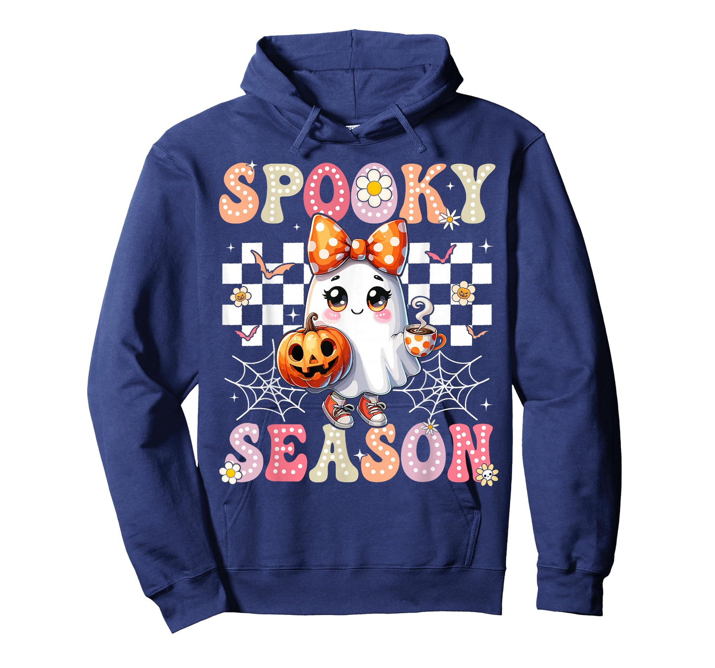 Spooky Season Retro Happy Halloween Ghost Women Toddler Girl T-Shirt