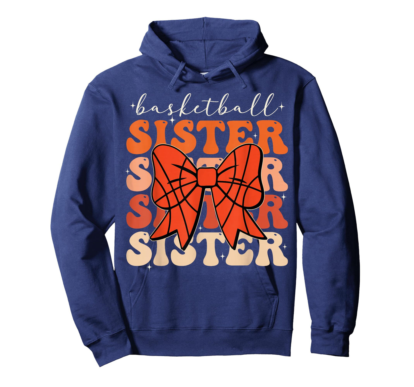 Basketball Sister Vintage Sport Lover Sister Mothers Da T-Shirt