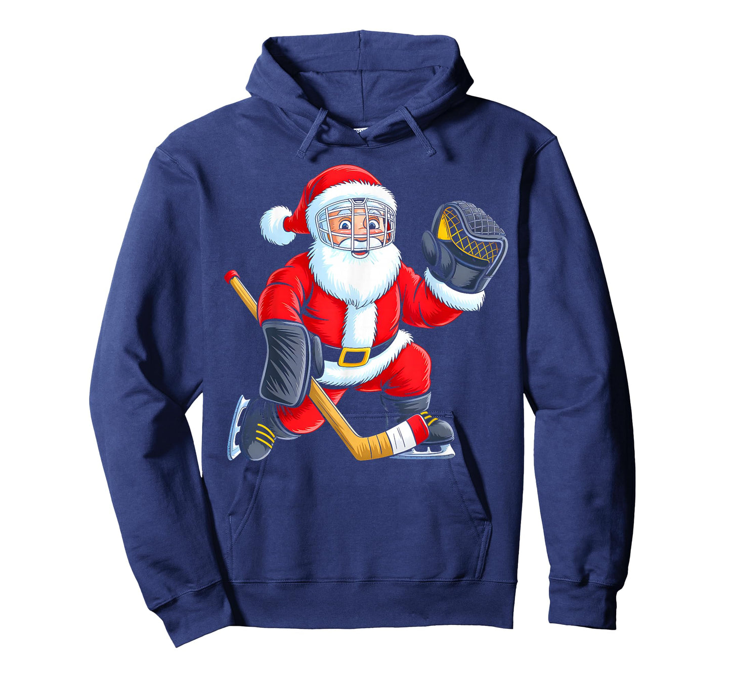 Ice Hockey Santa Christmas Sports Men Boys Kids Xmas Pajamas T-Shirt