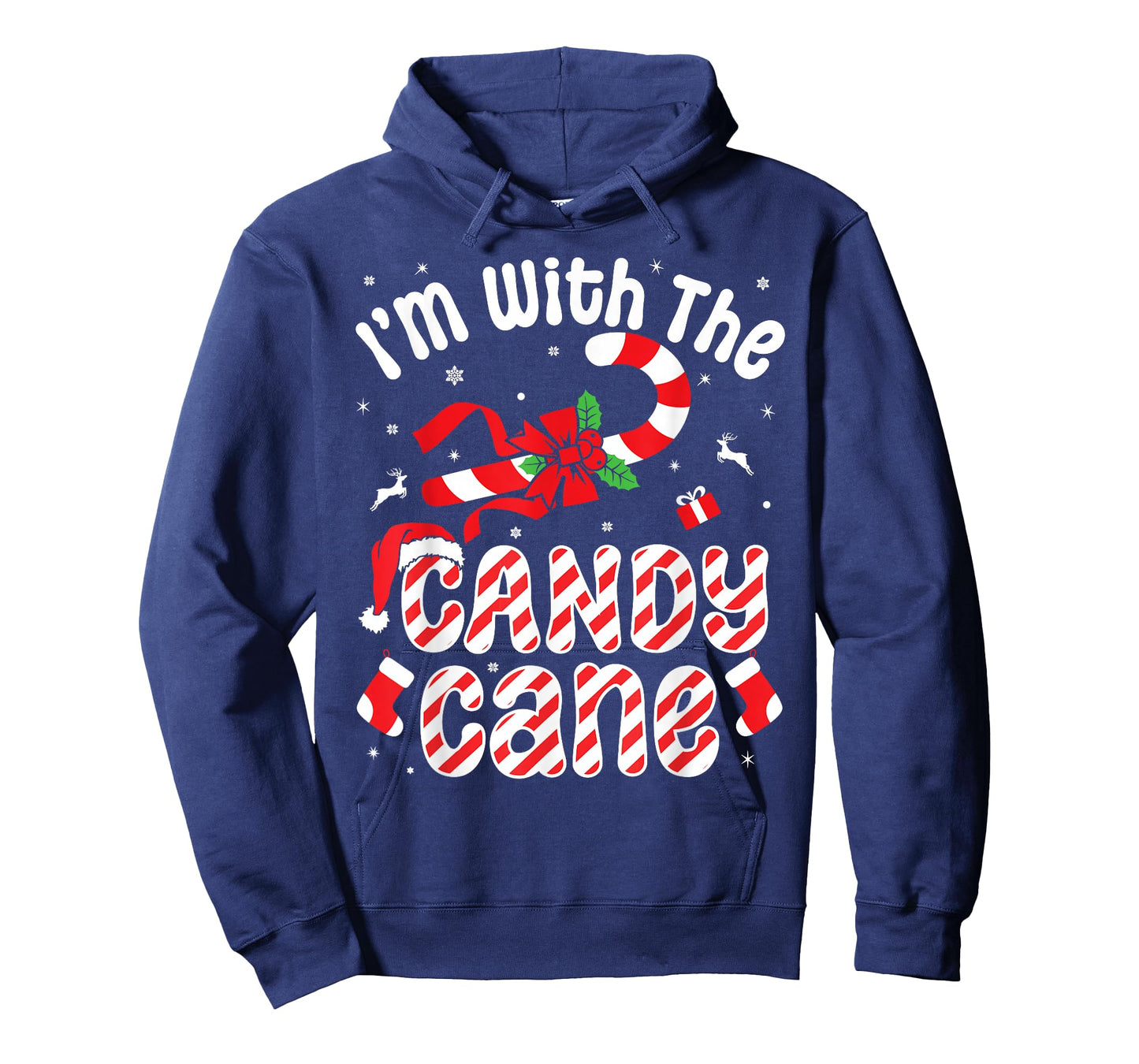 I’m With The Candy Cane Funny Christmas Candy Merry Xmas T-Shirt