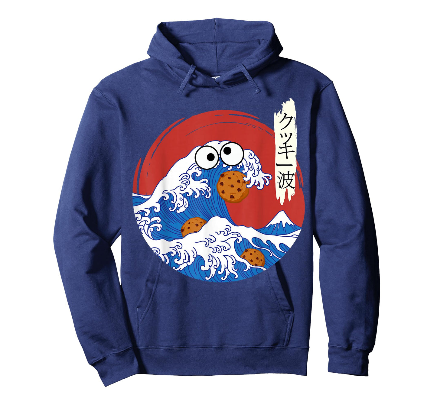 Great Wave Monster Eating Cookies Japanese Kanji Cookie Wave T-Shirt
