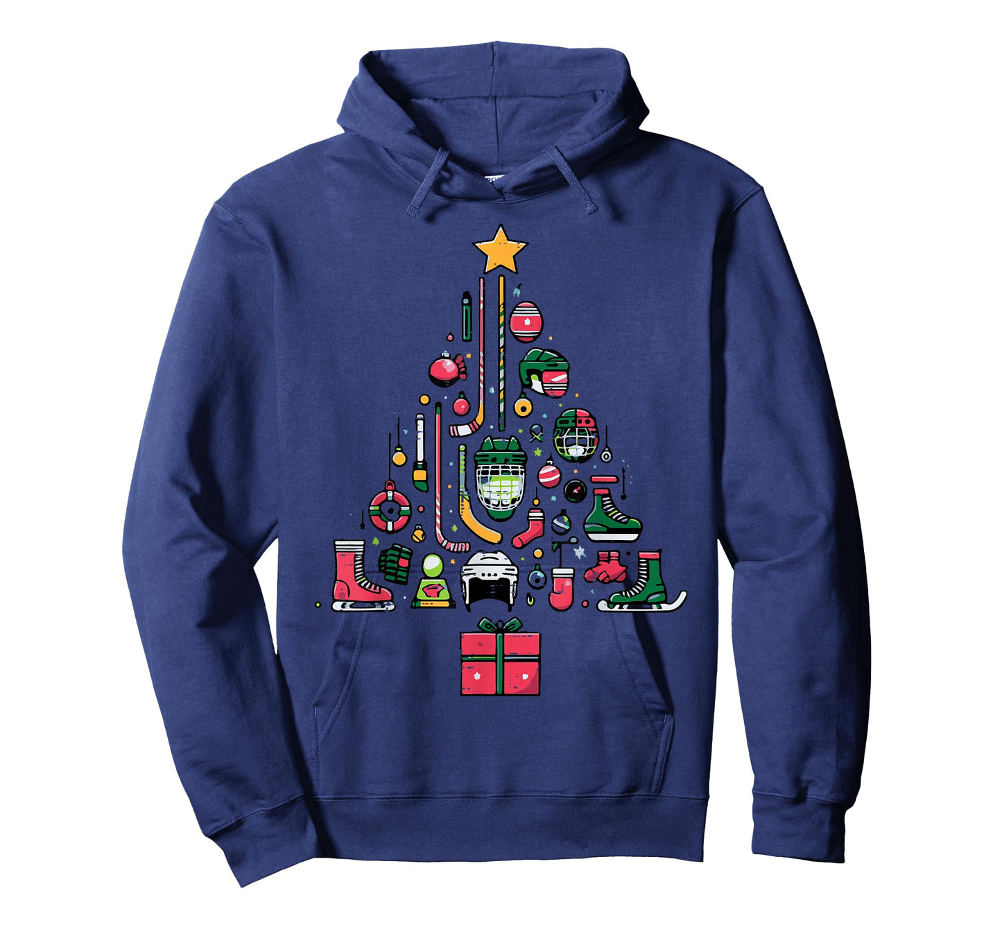 Ice Hockey Christmas Tree Xmas Sports Boys Kids Youth Men T-Shirt