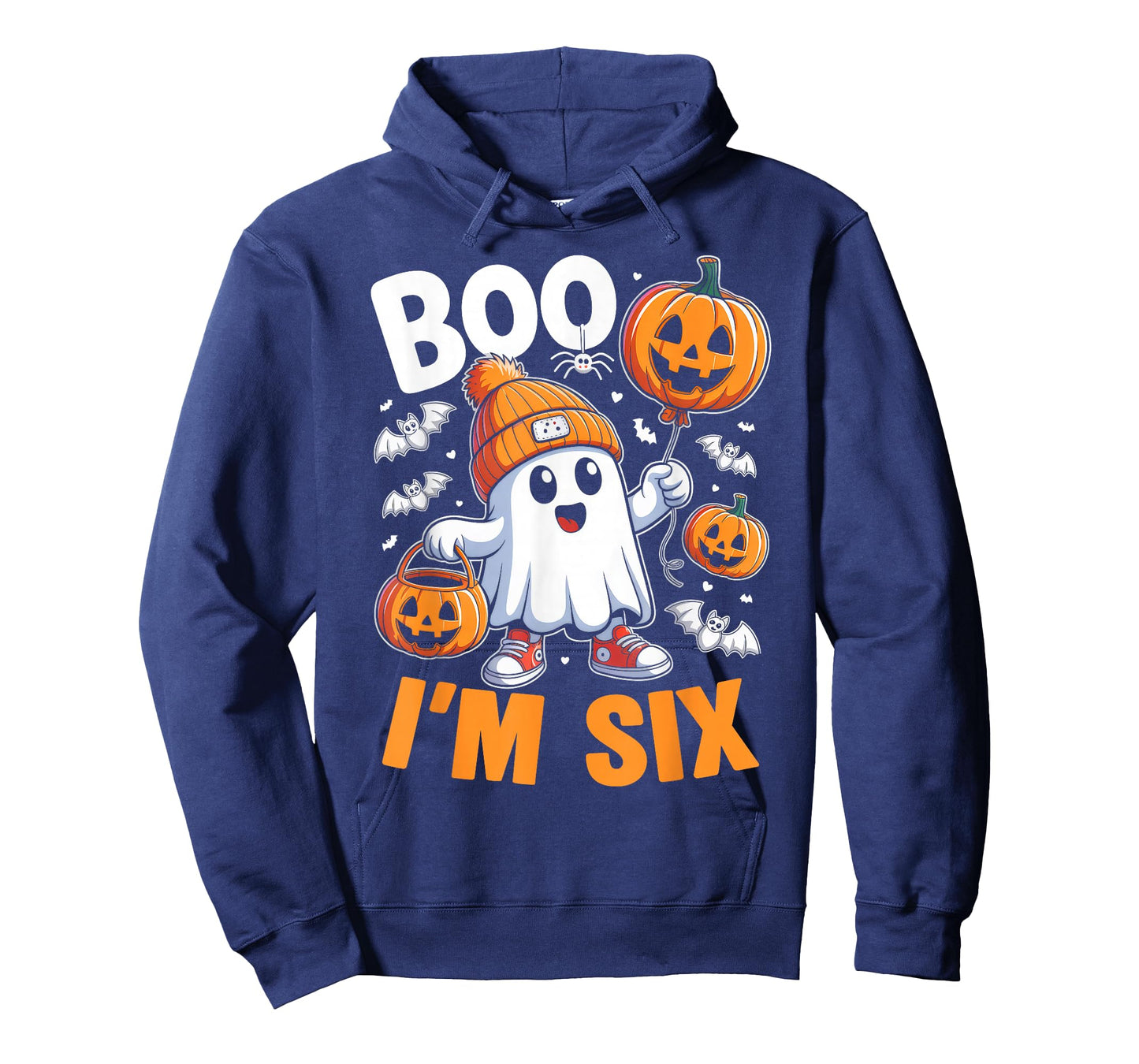Boo I'm Six Ghost 6th Birthday Halloween Boy Kids Groovy T-Shirt