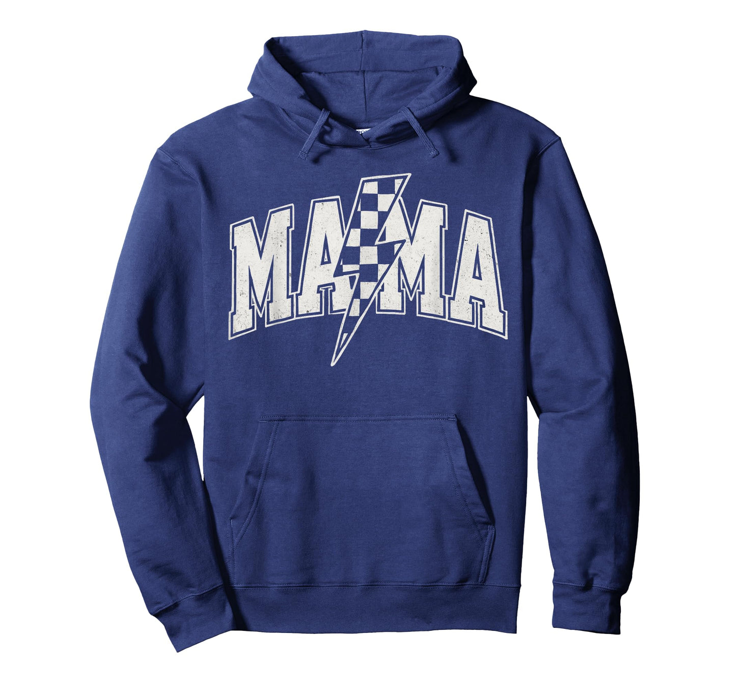 Mama Checkered Lightning Bolt Varsity Mom Women Mother's Day T-Shirt