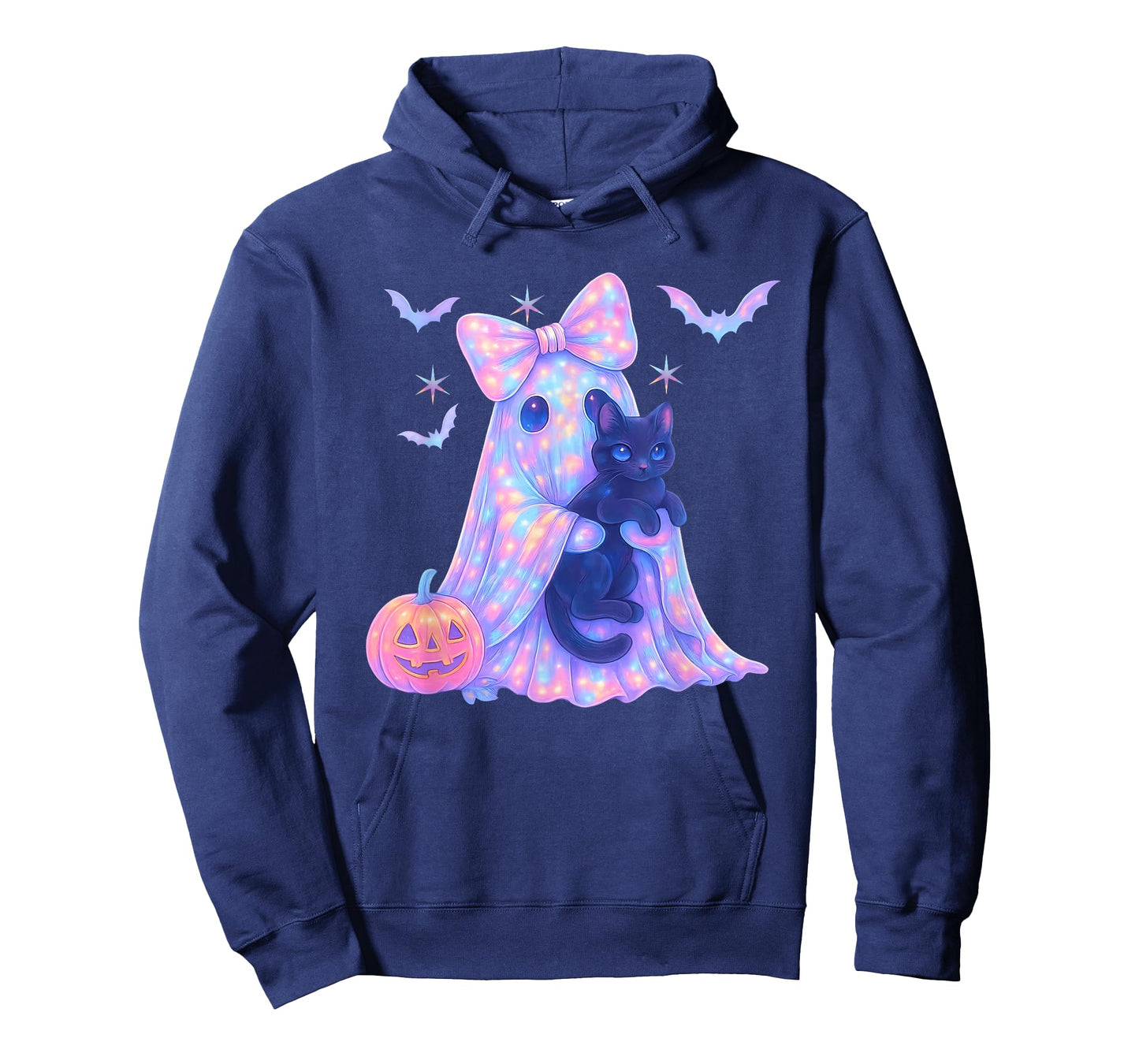 Pastel Galaxy Ghost Halloween Girl Kids Ghost Coquette Bow T-Shirt