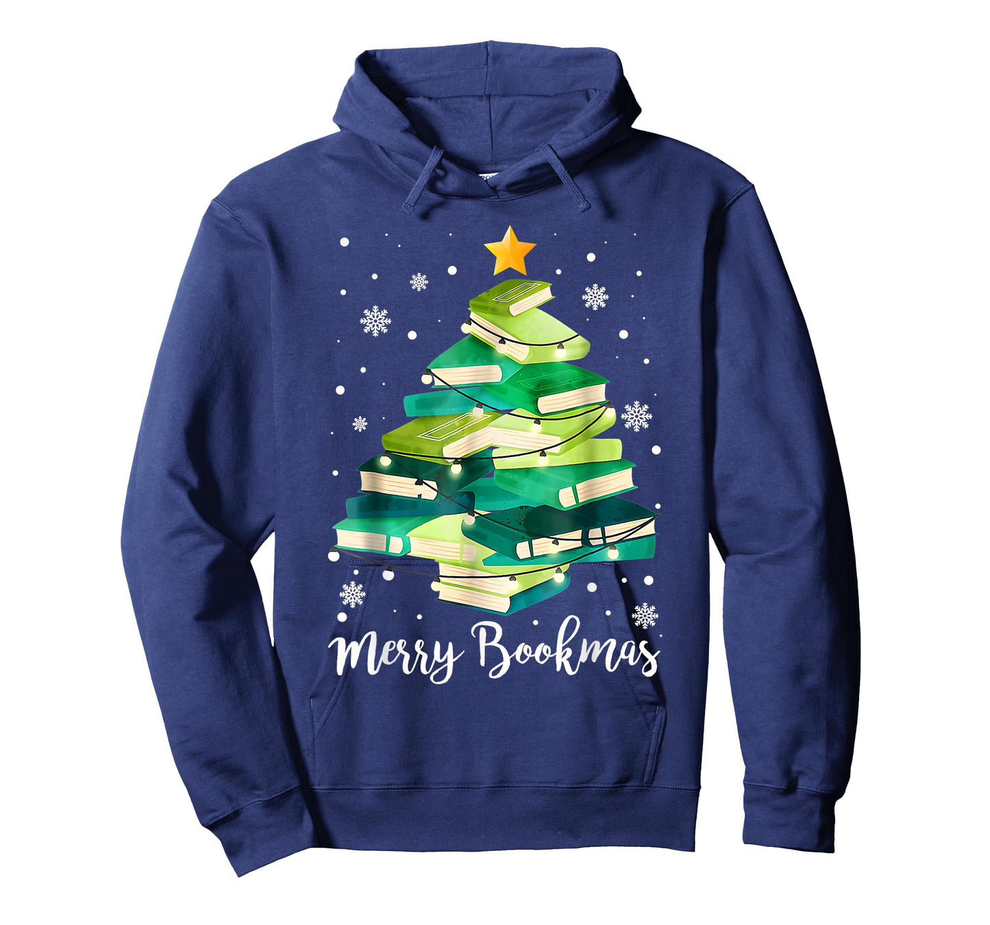 Merry Bookmas Books Pine Tree Funny Reading Lover Christmas T-Shirt