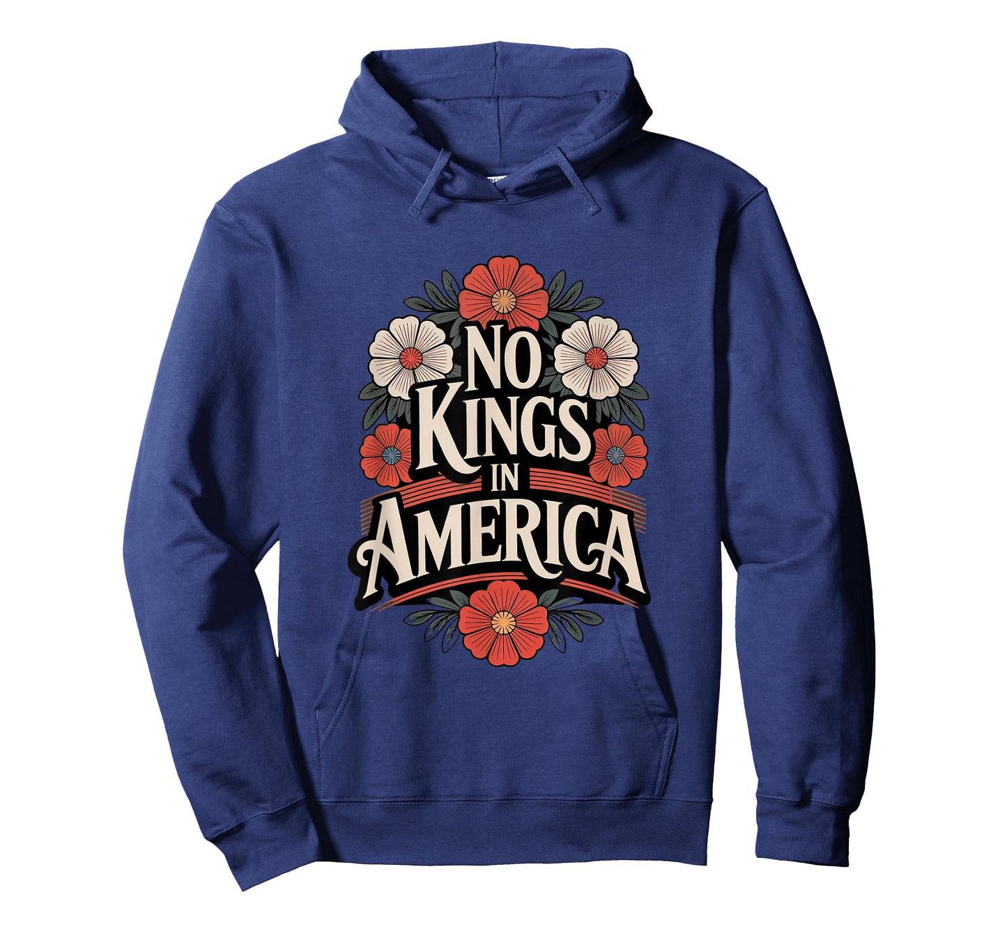 No Kings in America Political Floral Pro Democracy T-Shirt