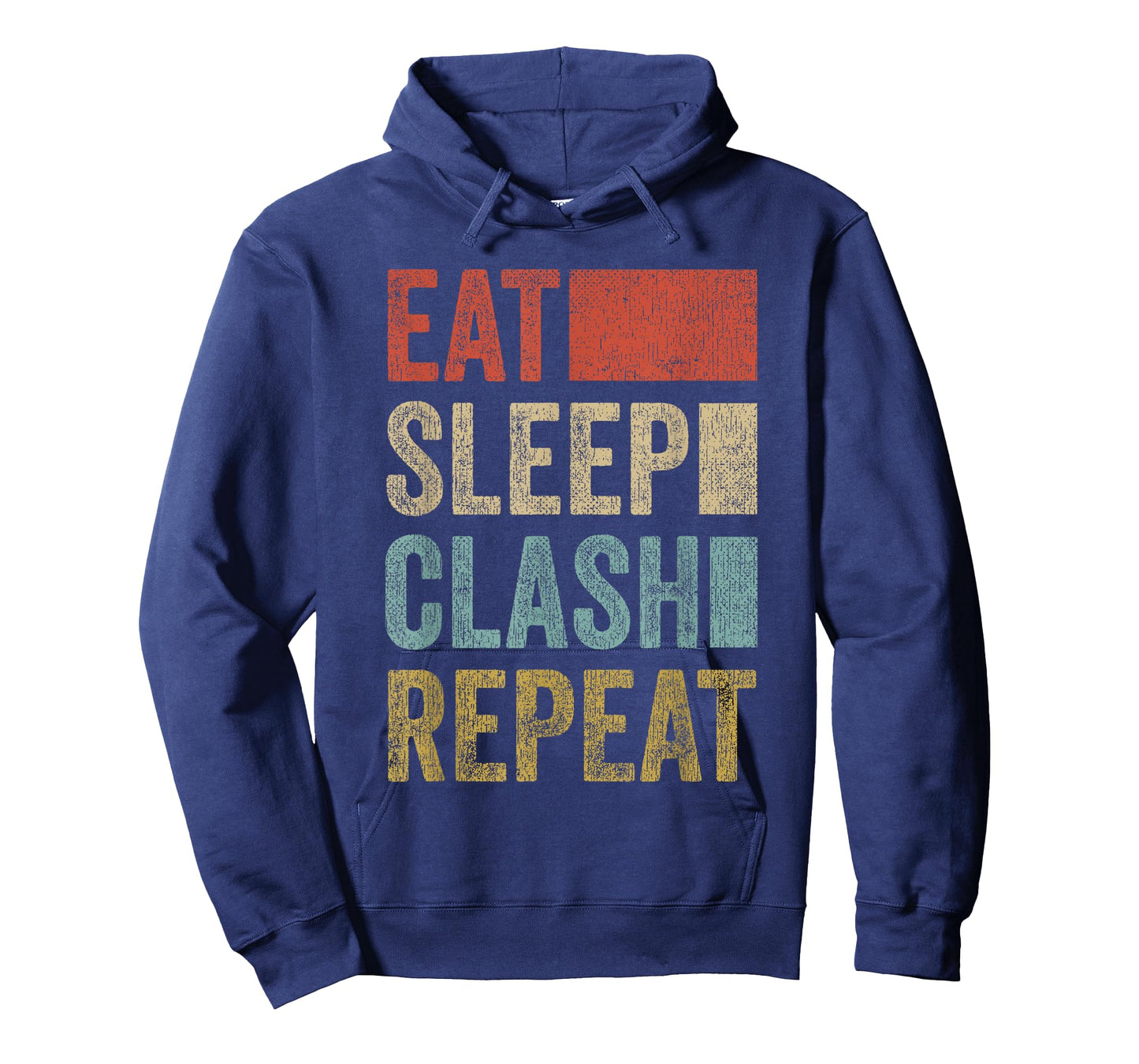 Eat Sleep Clash Repeat Vintage Gaming Clan Retro Clash T-Shirt