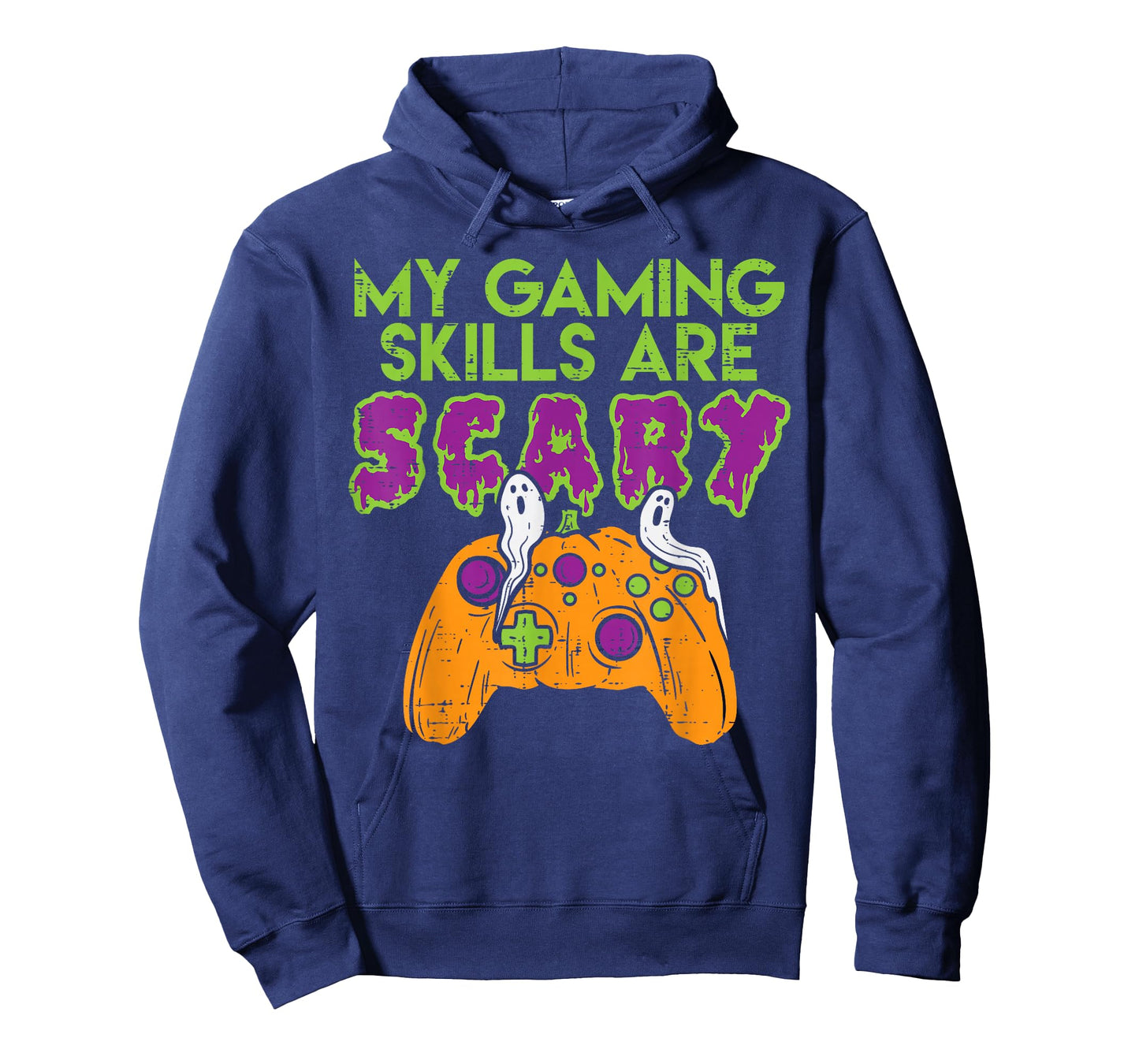 Gaming Skills Scary Pumpkin Controller Boys Halloween Gamer T-Shirt