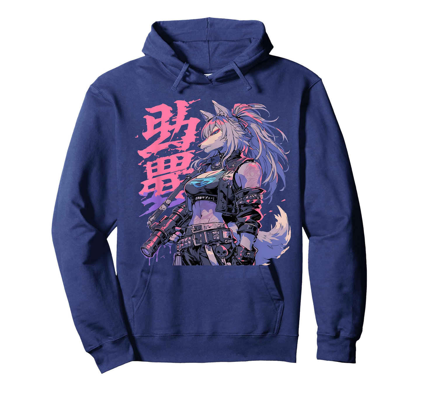 Goth Grunge Demon Anime Furry Wolf Horror Alt Aesthetic T-Shirt, Small, Black