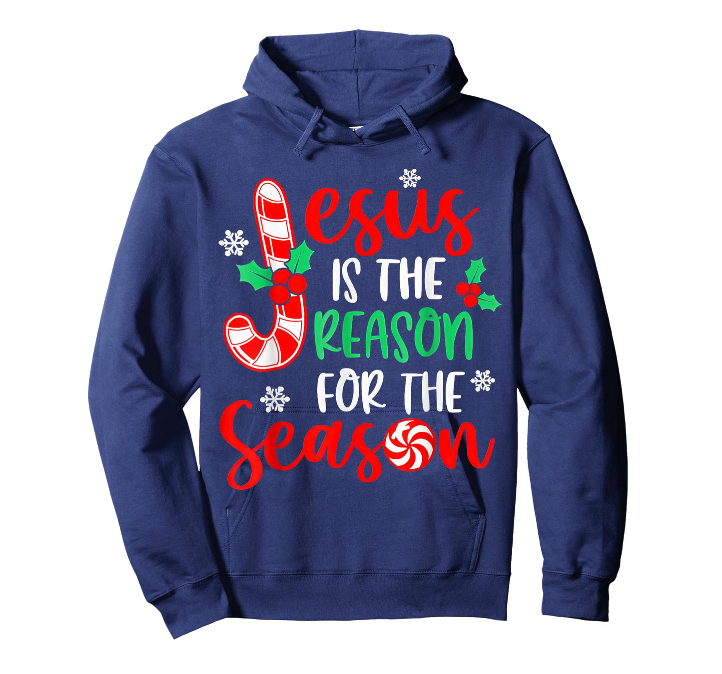 Jesus is The Reason for The Season Christmas Xmas Candy Cane T-Shirt