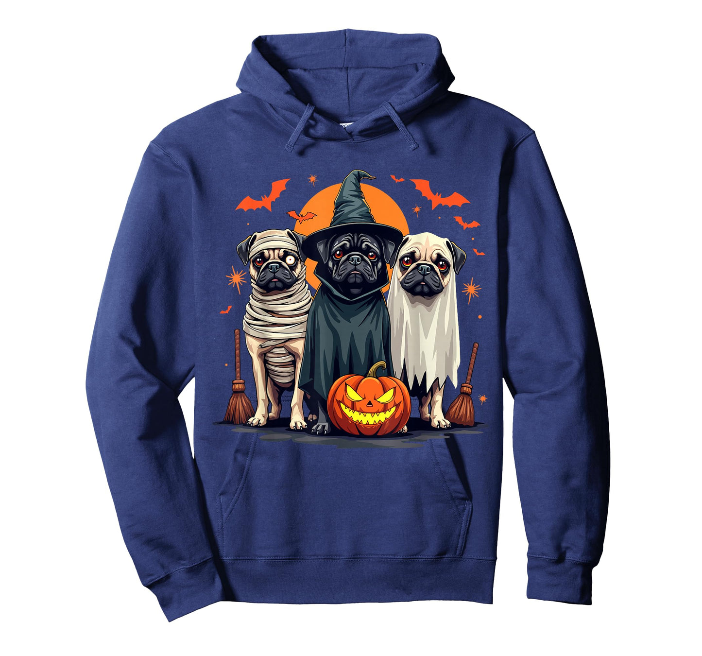 Pug Halloween Costume Mom Witch Ghost Dog Lover T-Shirt