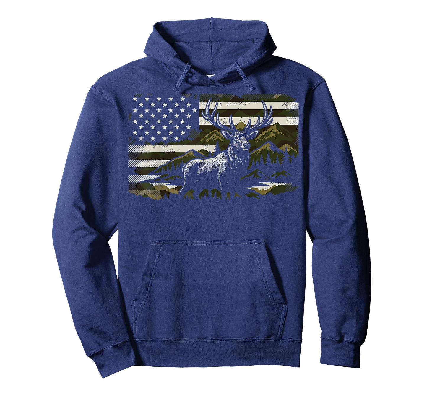 Hunting USA Flag Deer 4th Of July Hunter T-Shirt