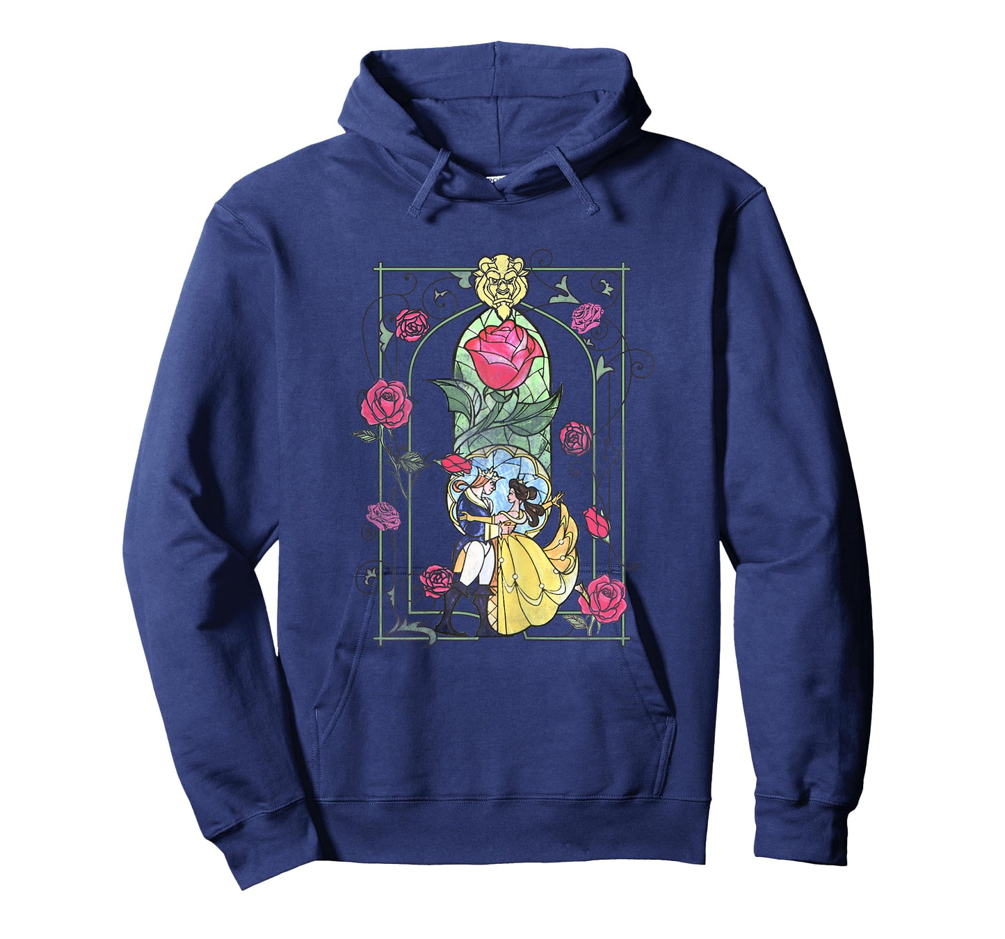 Disney Beauty And The Beast Stained Glass Graphic T-Shirt T-Shirt