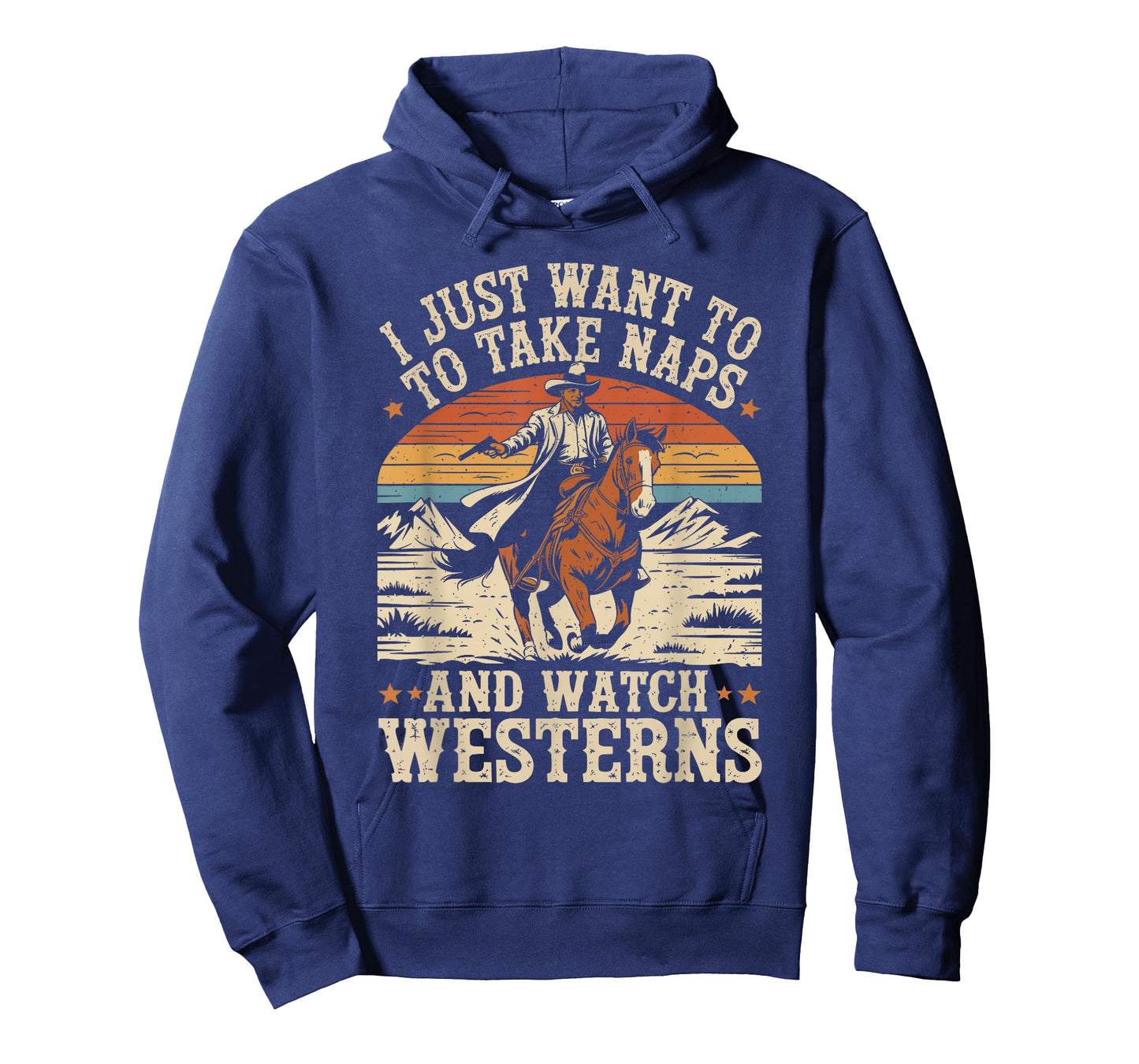 I Just Want to Take Naps and Watch Westerns Retro Vintage T-Shirt