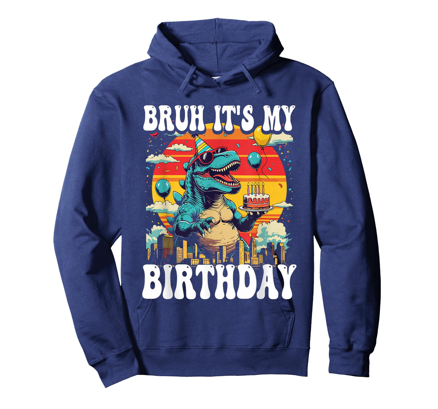 Bruh It's My Birthday Dinosaur Celebration Monster Dino Kids T-Shirt