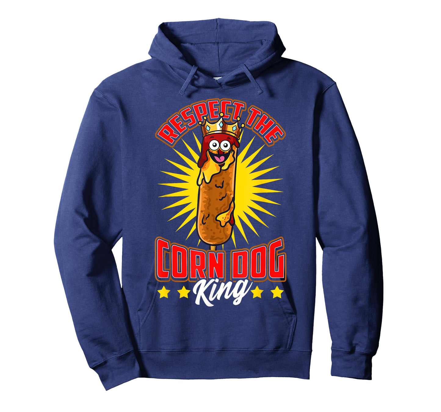 Funny Respect the Corn Dog King Food Hot Dog Corndog Lover Men Women Girls Kids T-Shirt