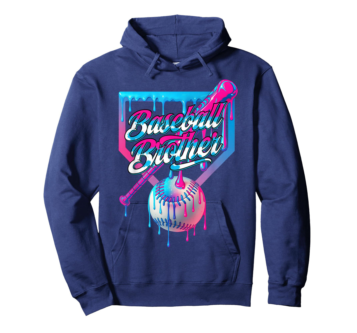 Funny Brother Baseball Tee Ice Cream Drip Birthday Game Day T-Shirt