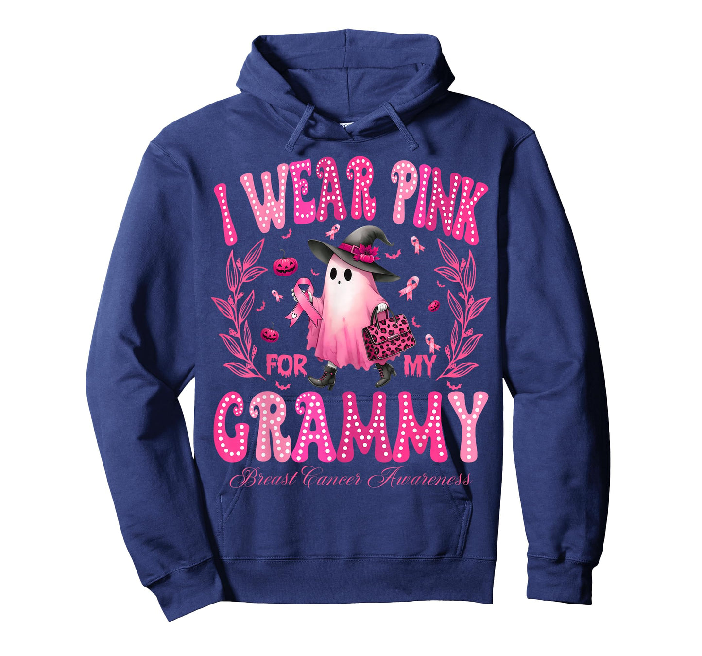 I Wear Pink For My Grammy Breast Cancer Boo Halloween T-Shirt