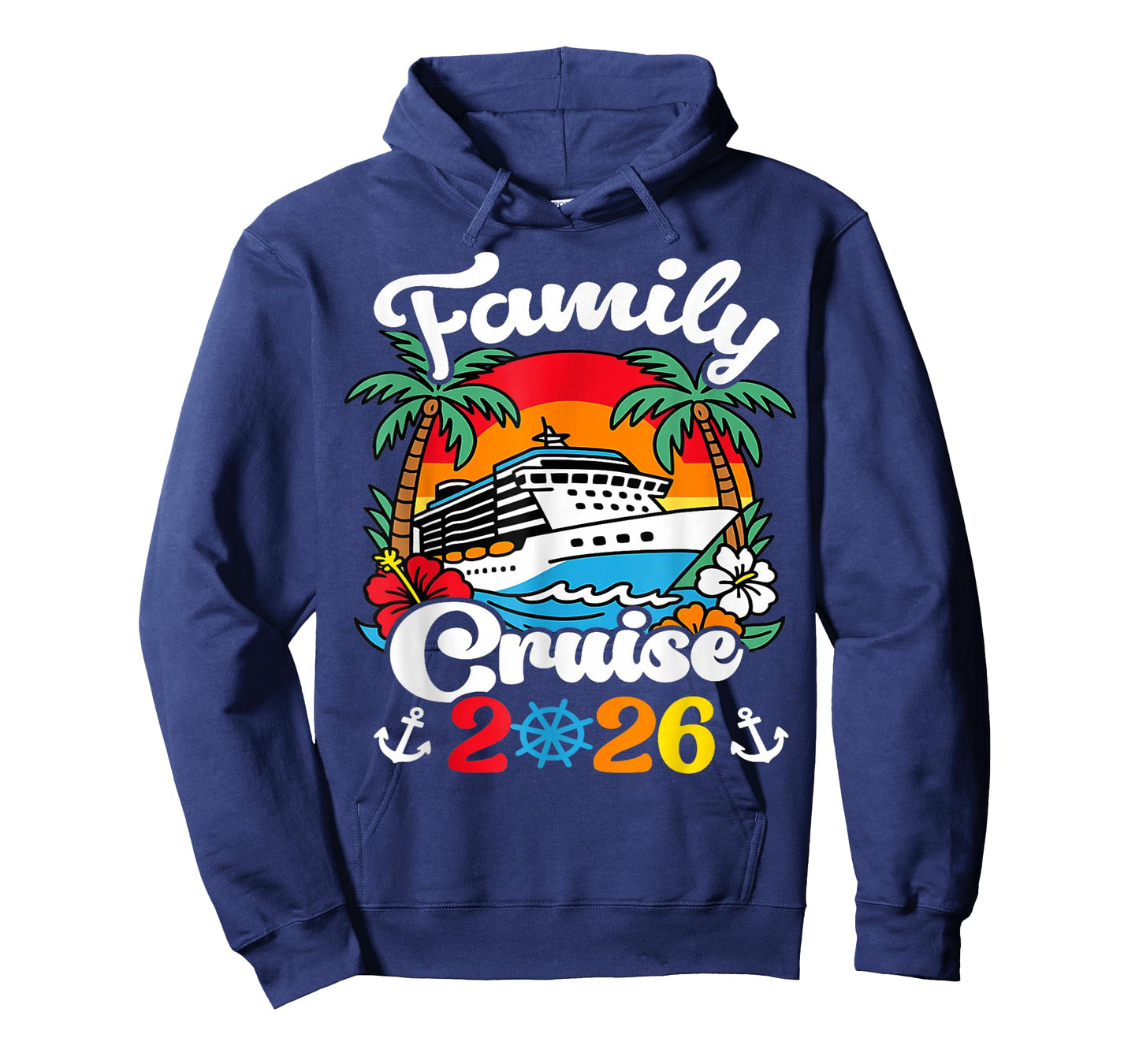 Family Cruise 2026 Vacation Sunset Tropical Trip Kids Boys T-Shirt
