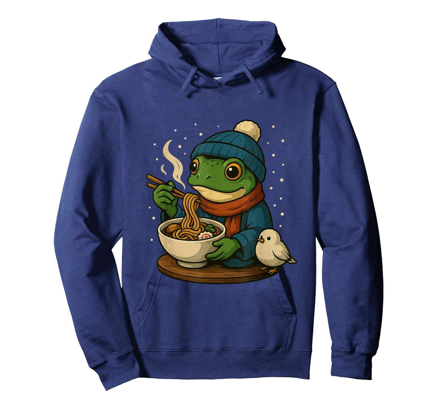 Whimsical Frog Slurping Ramen in Kawaii Style T-Shirt