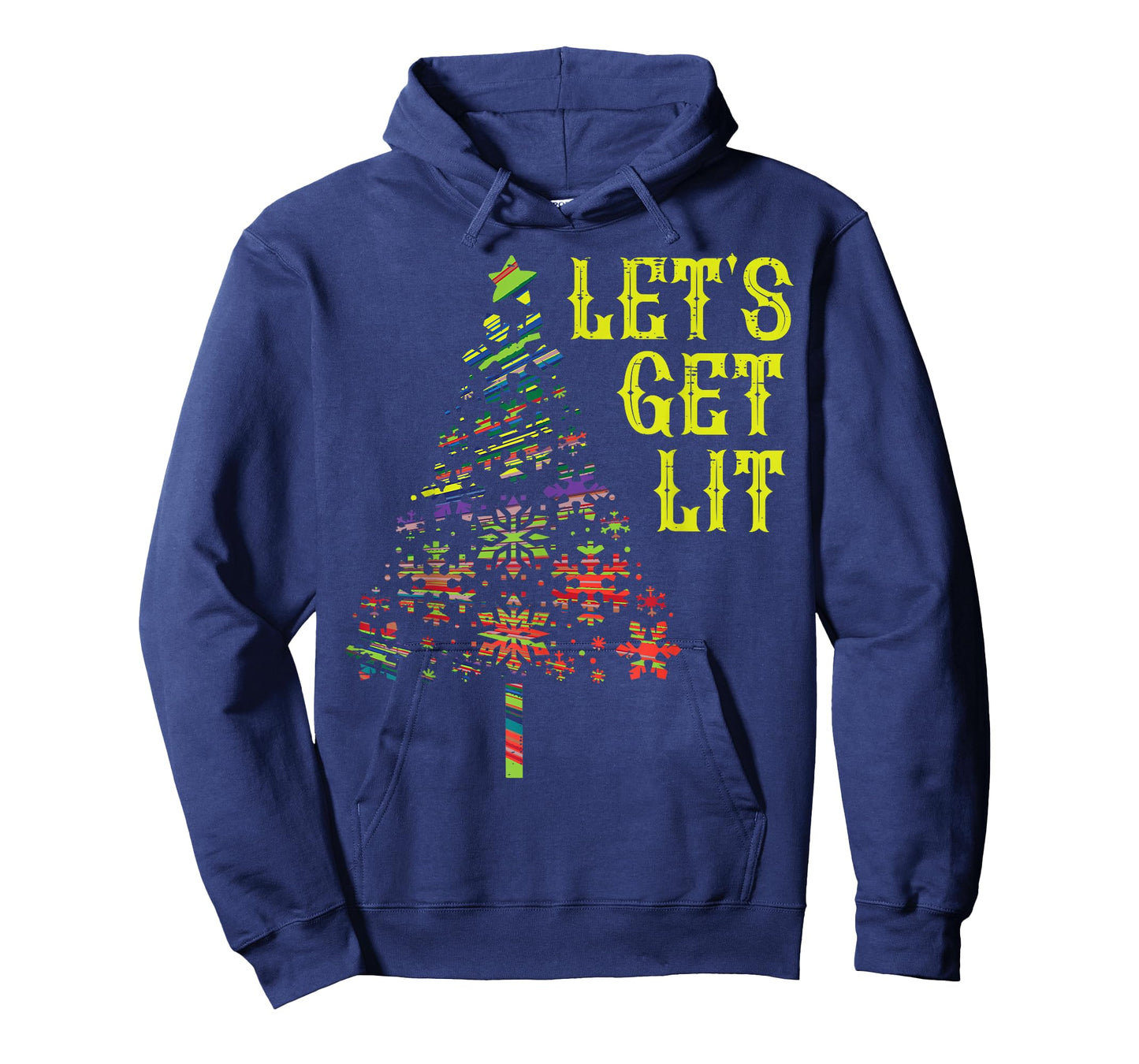 Lets Get Lit Christmas Tree Funny Xmas Holiday Men Women T-Shirt