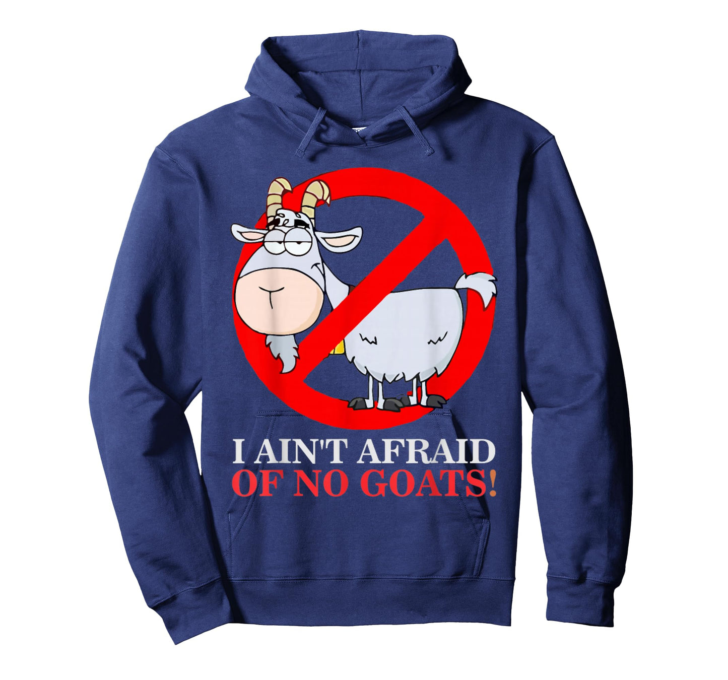 Goat Funny I Ain't Afraid Of No Goat Baseball T-Shirt - Black, Unisex-Adults/Kids, Short Sleeve, Classic Fit, Small