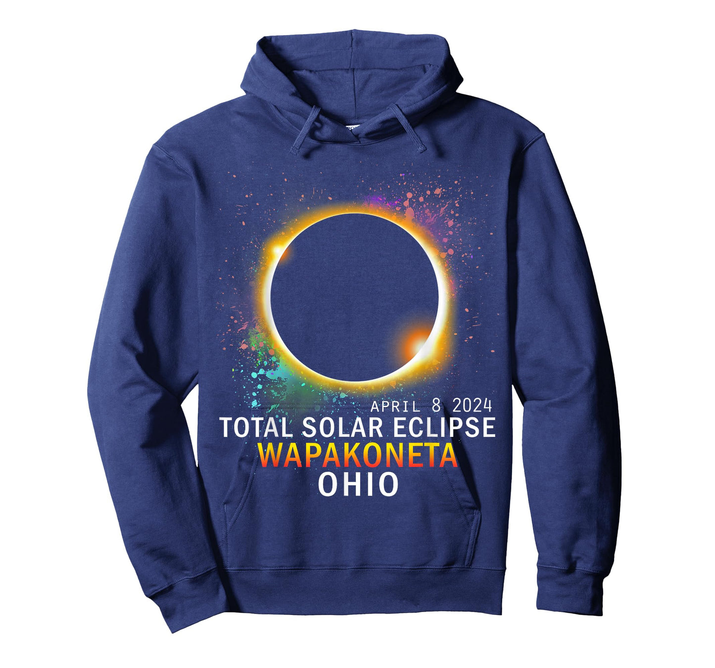 Wapakoneta Ohio Total Solar Eclipse April 8 2024 T-Shirt