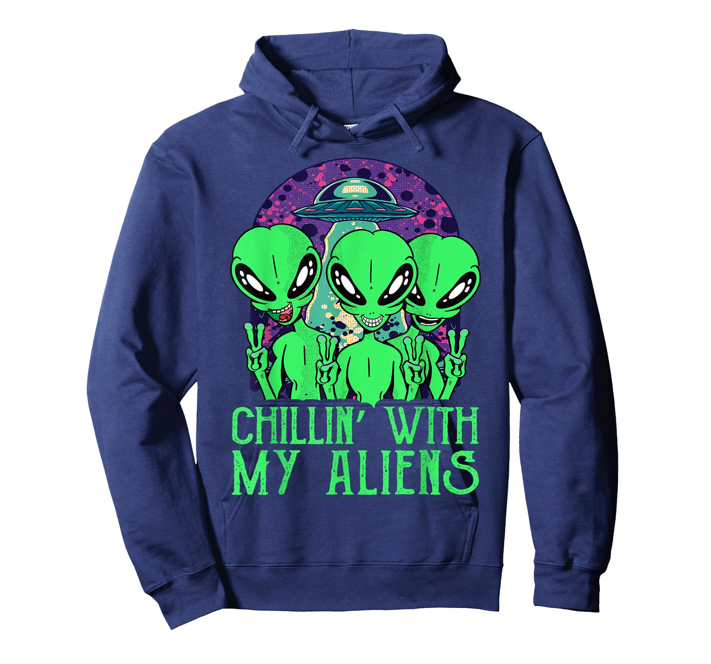 Chillin With My Aliens Group Toddler Boys Kids Halloween T-Shirt