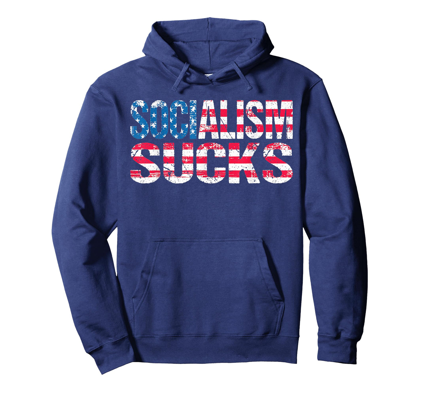 Socialism Sucks - Patriotic US Flag Anti-Socialist Saying T-Shirt