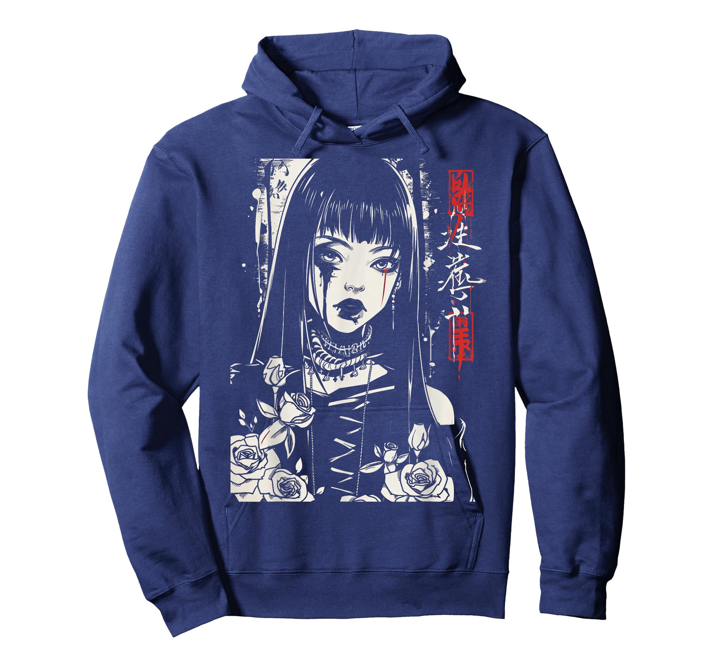 Anime Japanese Goth Cyberpunk City Gothic Aesthetic Roses T-Shirt