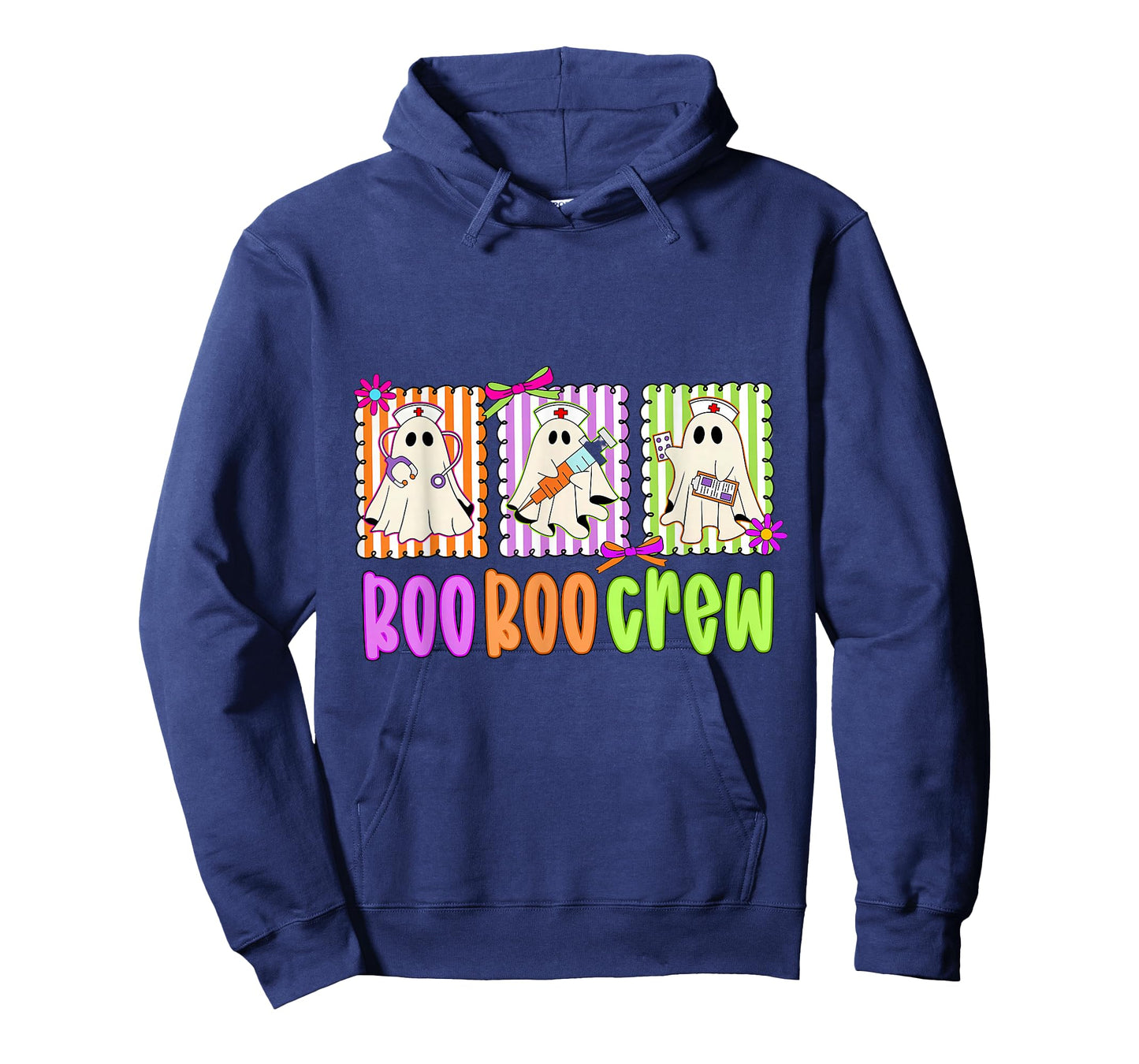 Ghost Nurse Halloween Pediatric Nurse Boo Boo Crew Funny T-Shirt