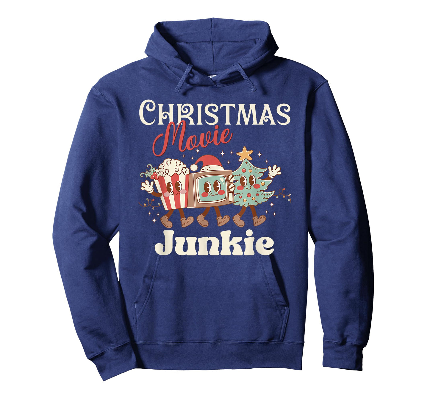 Christmas Movie Junkie Cute Retro Vintage Holiday Tee T-Shirt