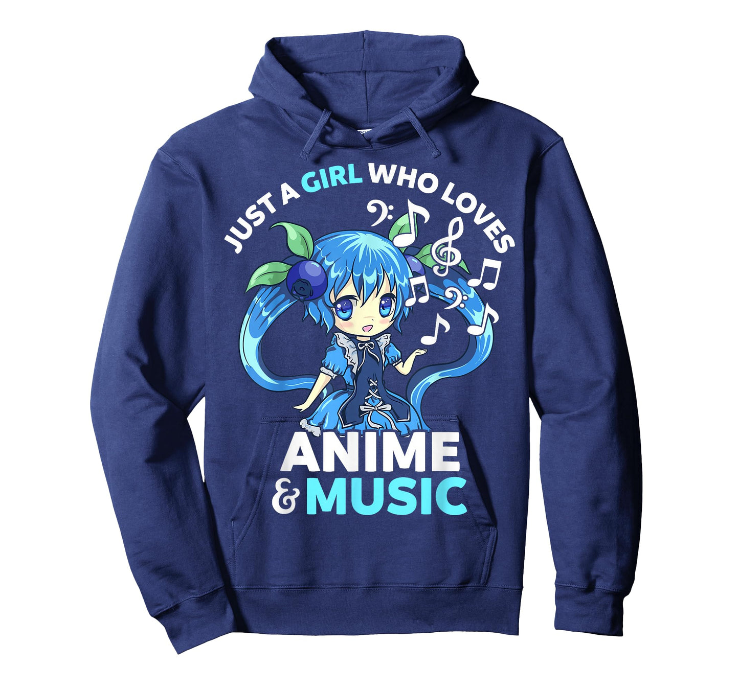Cute Kawaii Chibi Just A Girl Who Loves Anime and Music Teen T-Shirt