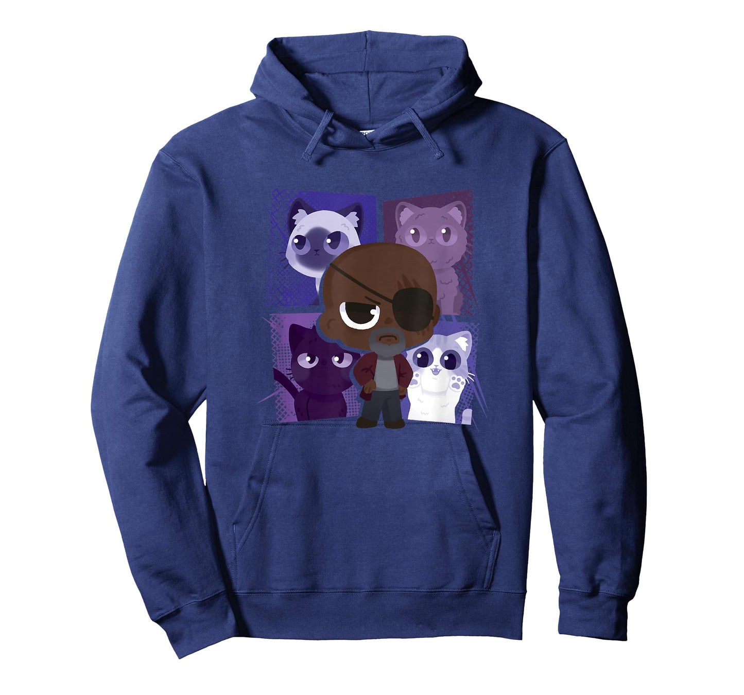 Marvel The Marvels Nick Fury Flerken Chibi Box Up Poster T-Shirt