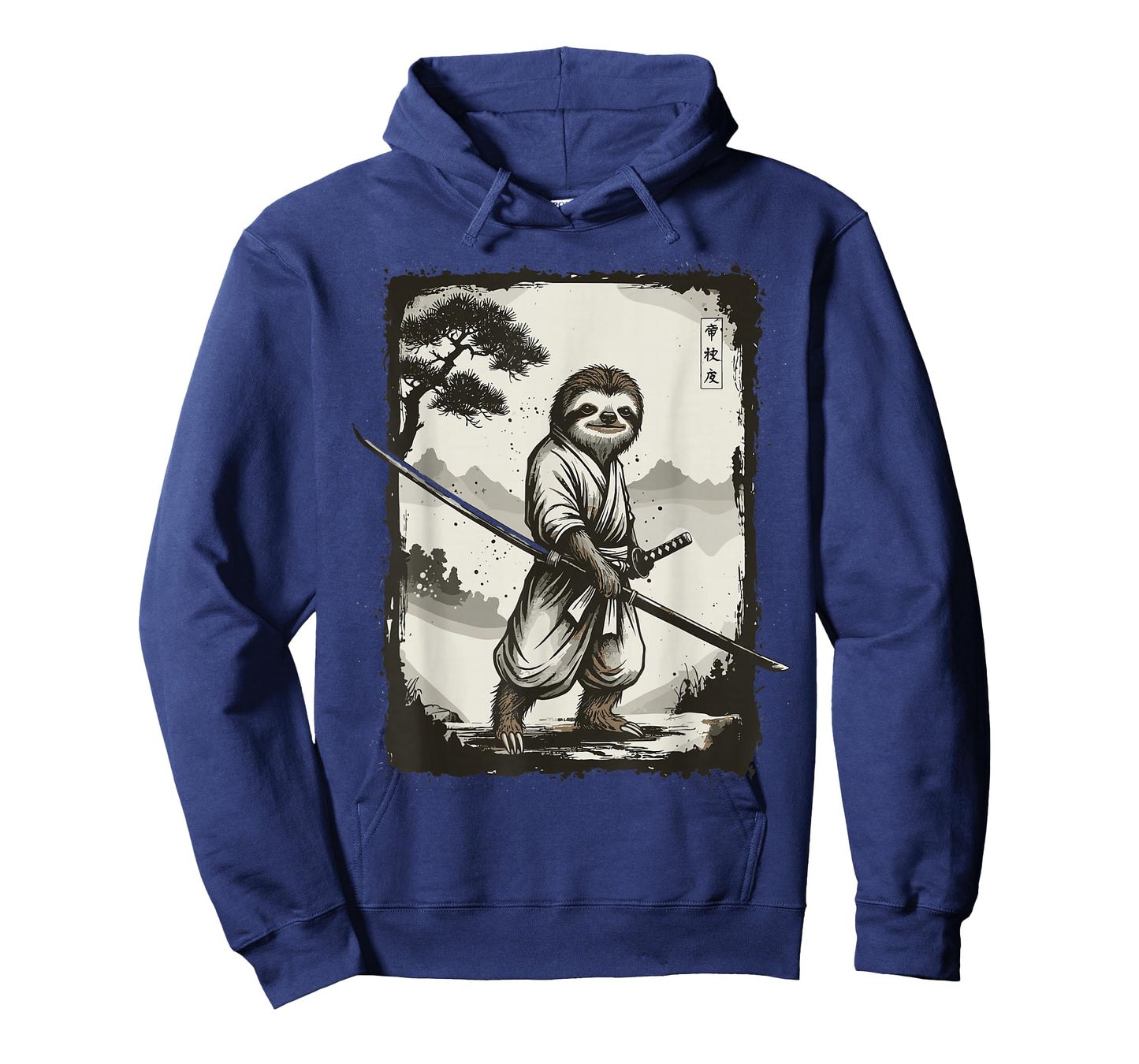 Samurai Sloth Japanese Shirts for Men Warrior Vintage T-Shirt