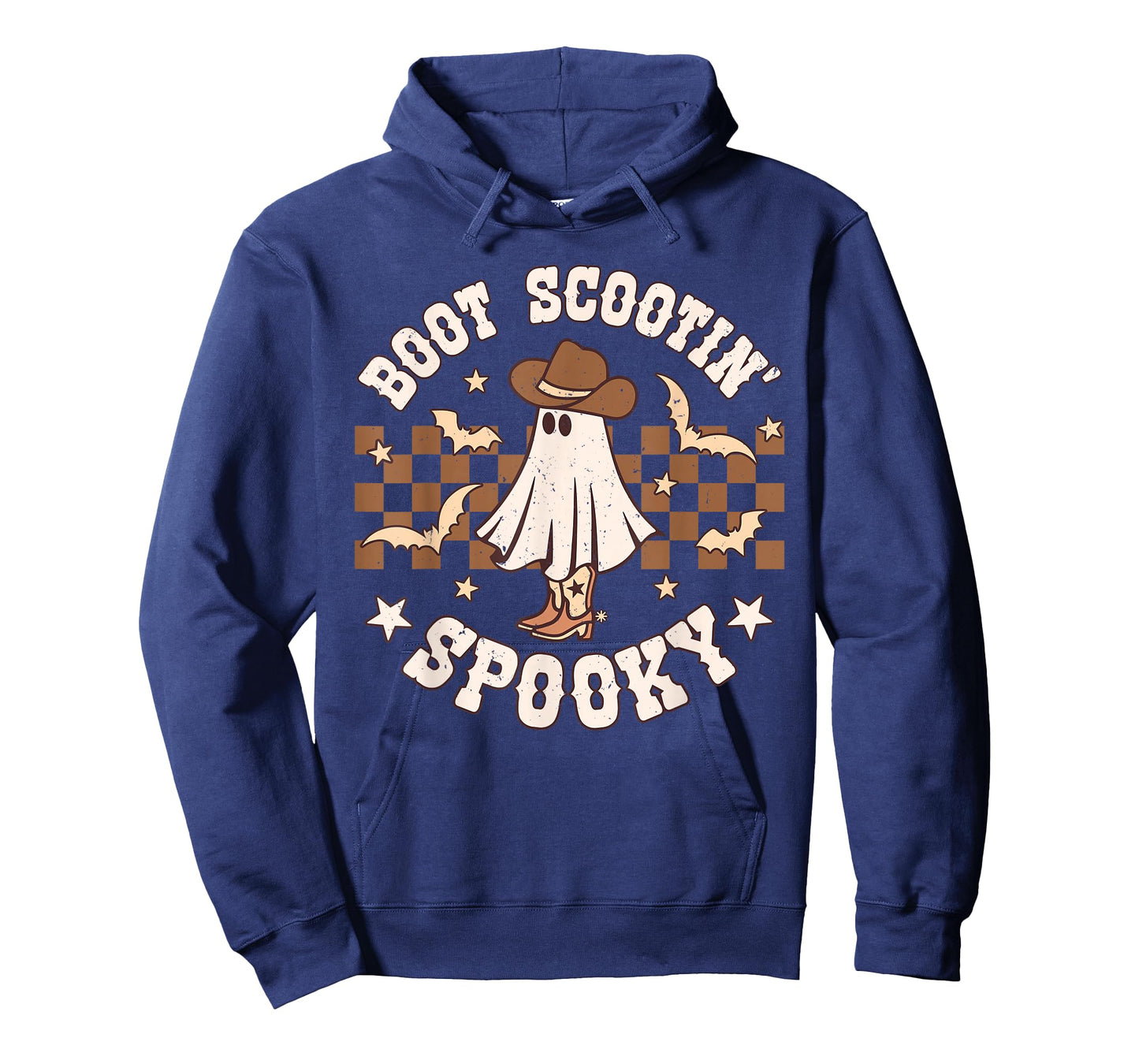 Boot Scootin Spooky Retro Groovy Western Halloween Ghost T-Shirt