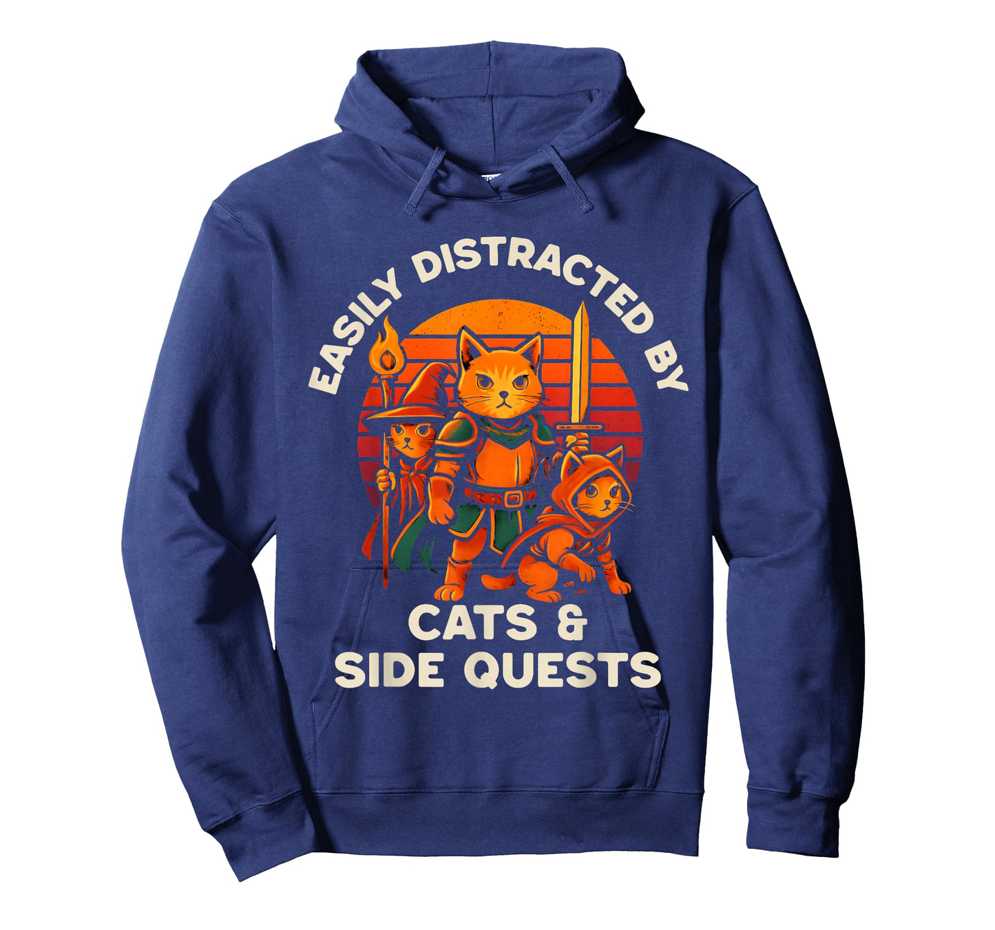 Cat Side Quest Funny Cats Tabletop Gamer Nerd Men Women Kids T-Shirt