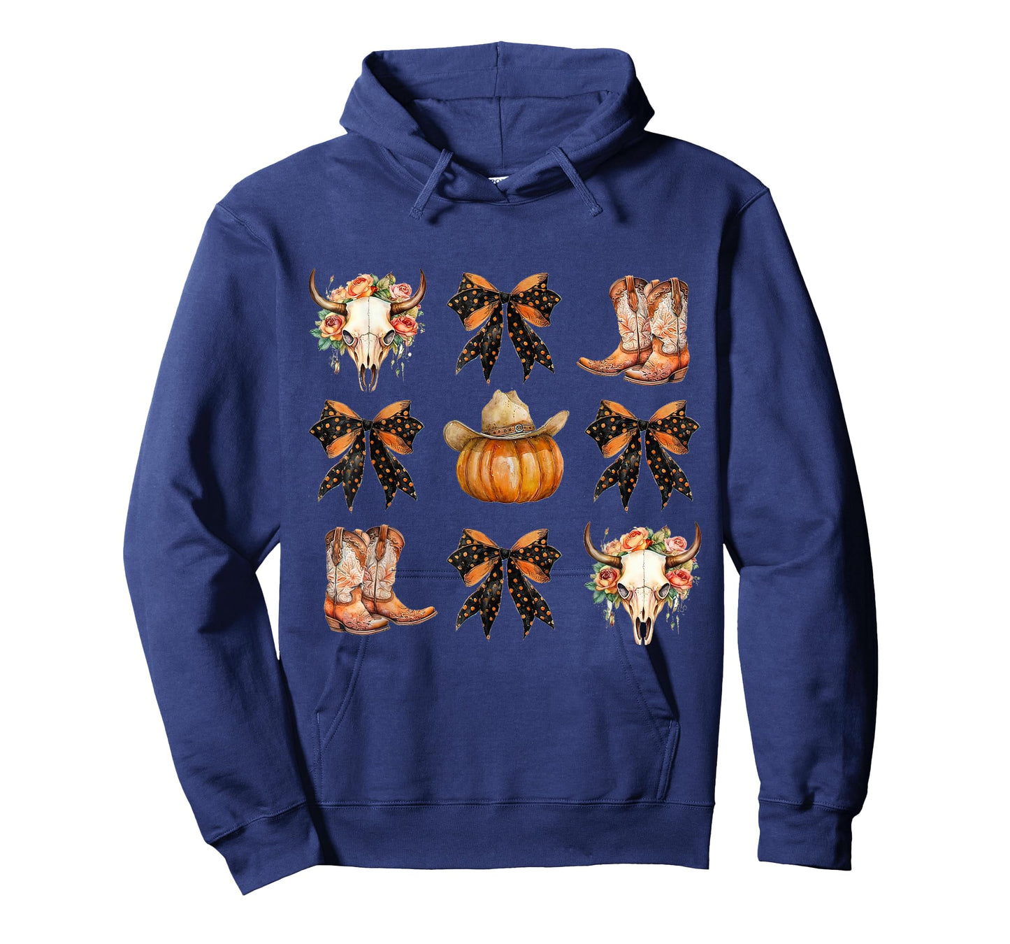 Coquette Bow Halloween, Skull Western Autumn, Howdy Pumpkin T-Shirt