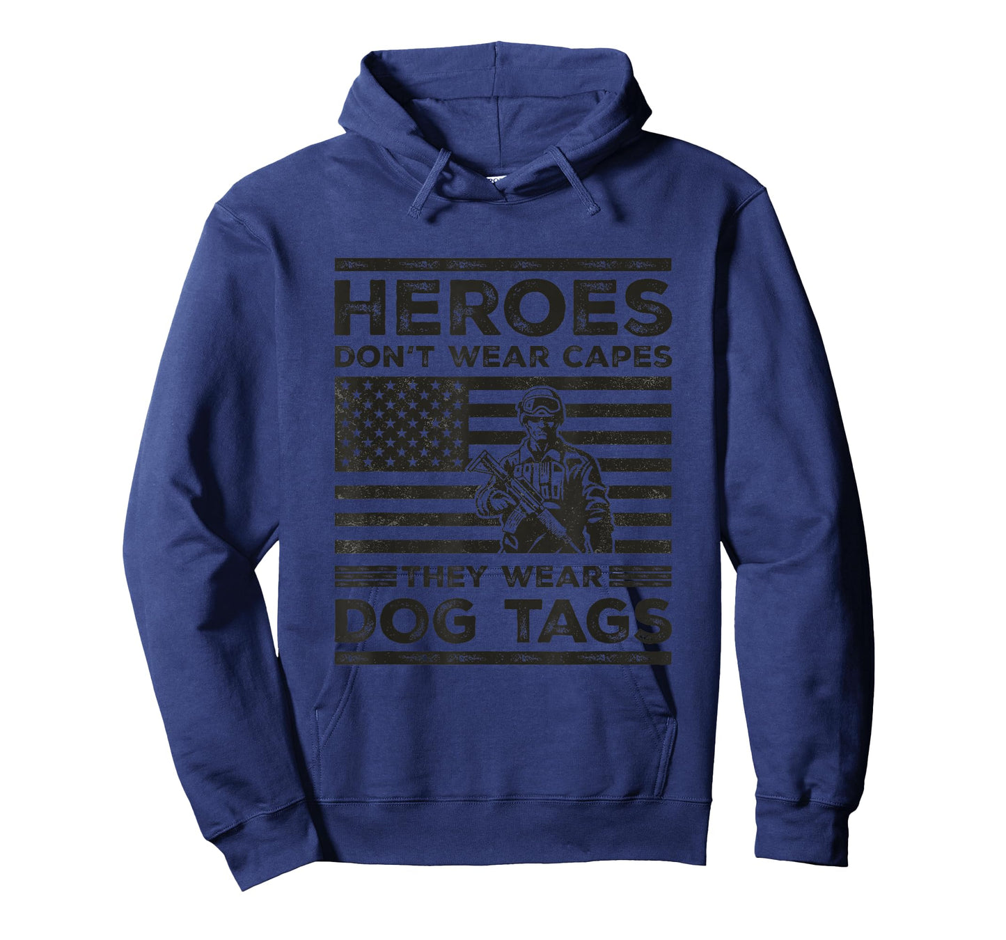 Heroes Don't Wear Capes They Wear Dog Tags Veterans Day T-Shirt