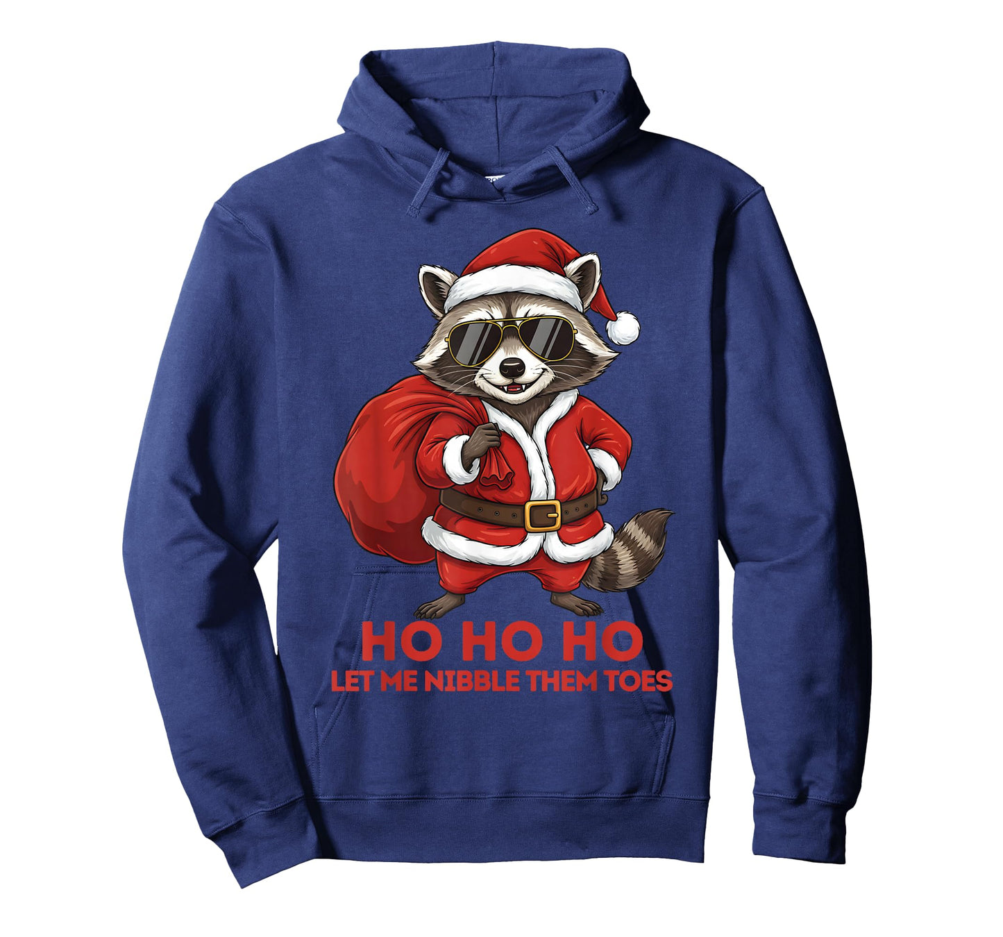 Let Me Nibble Them Toes Funny Raccoon Santa Sarcastic Humor T-Shirt