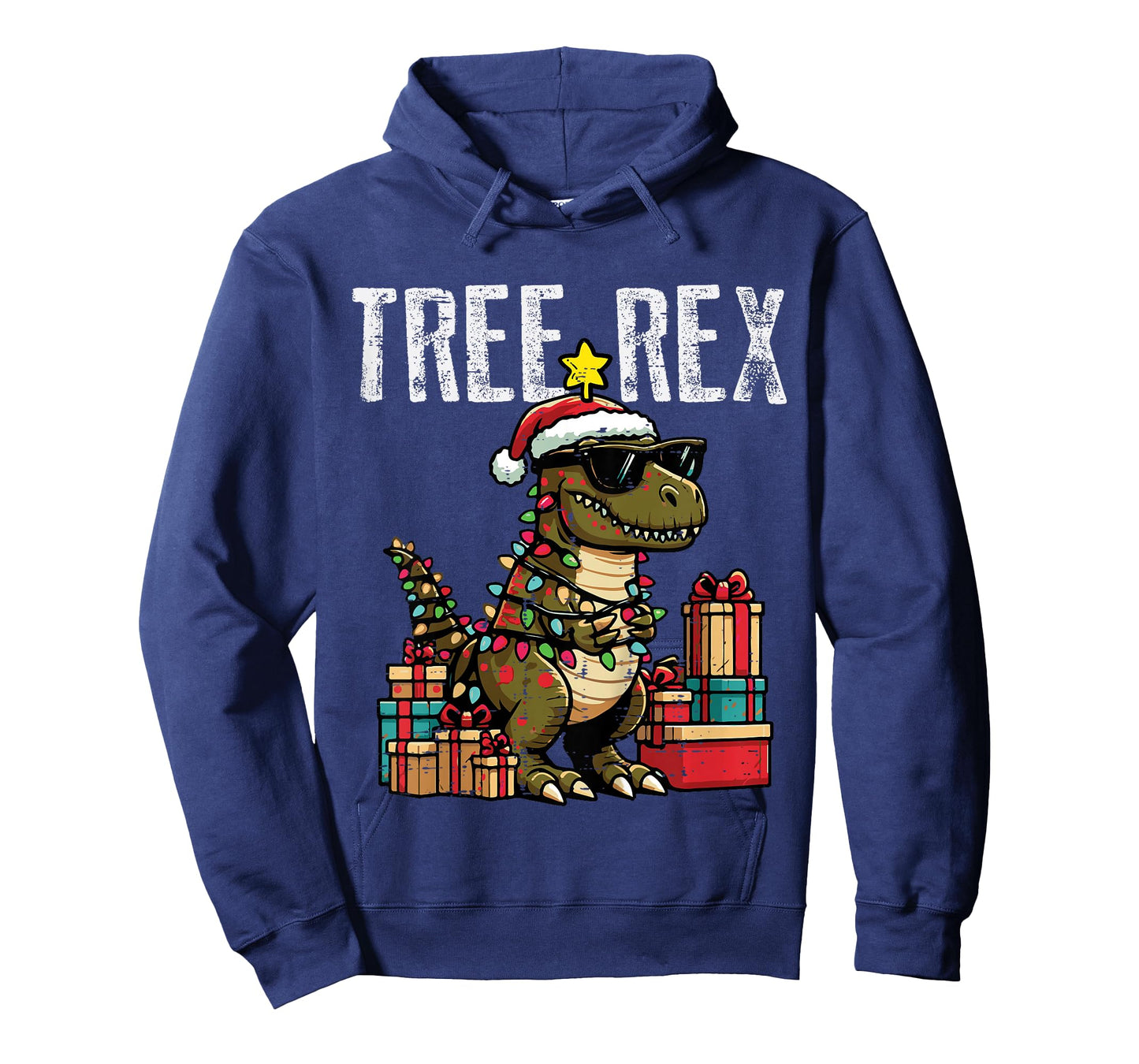 Kids Christmas Dinosaur Tree Rex Xmas Trex Toddler Boys Kid Youth T-Shirt