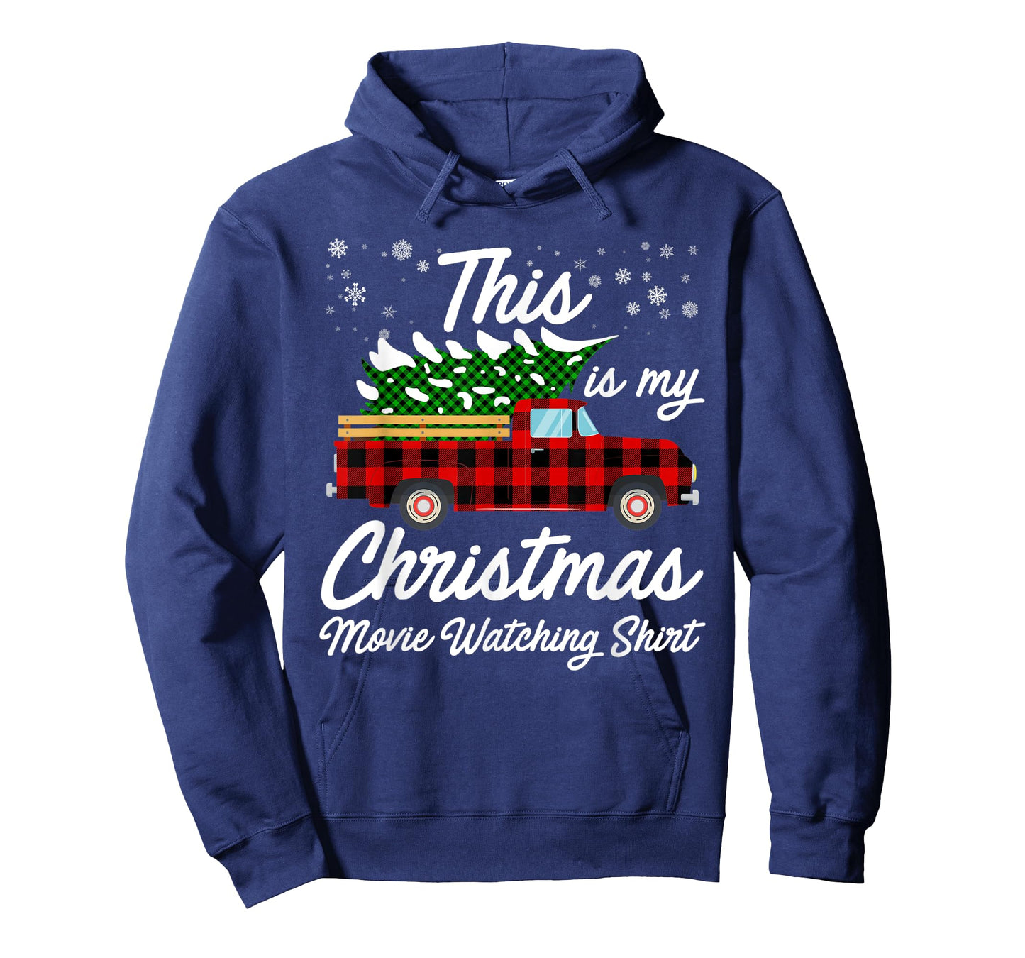 Funny Plaid Christmas This Is My Christmas Movie Watching T-Shirt