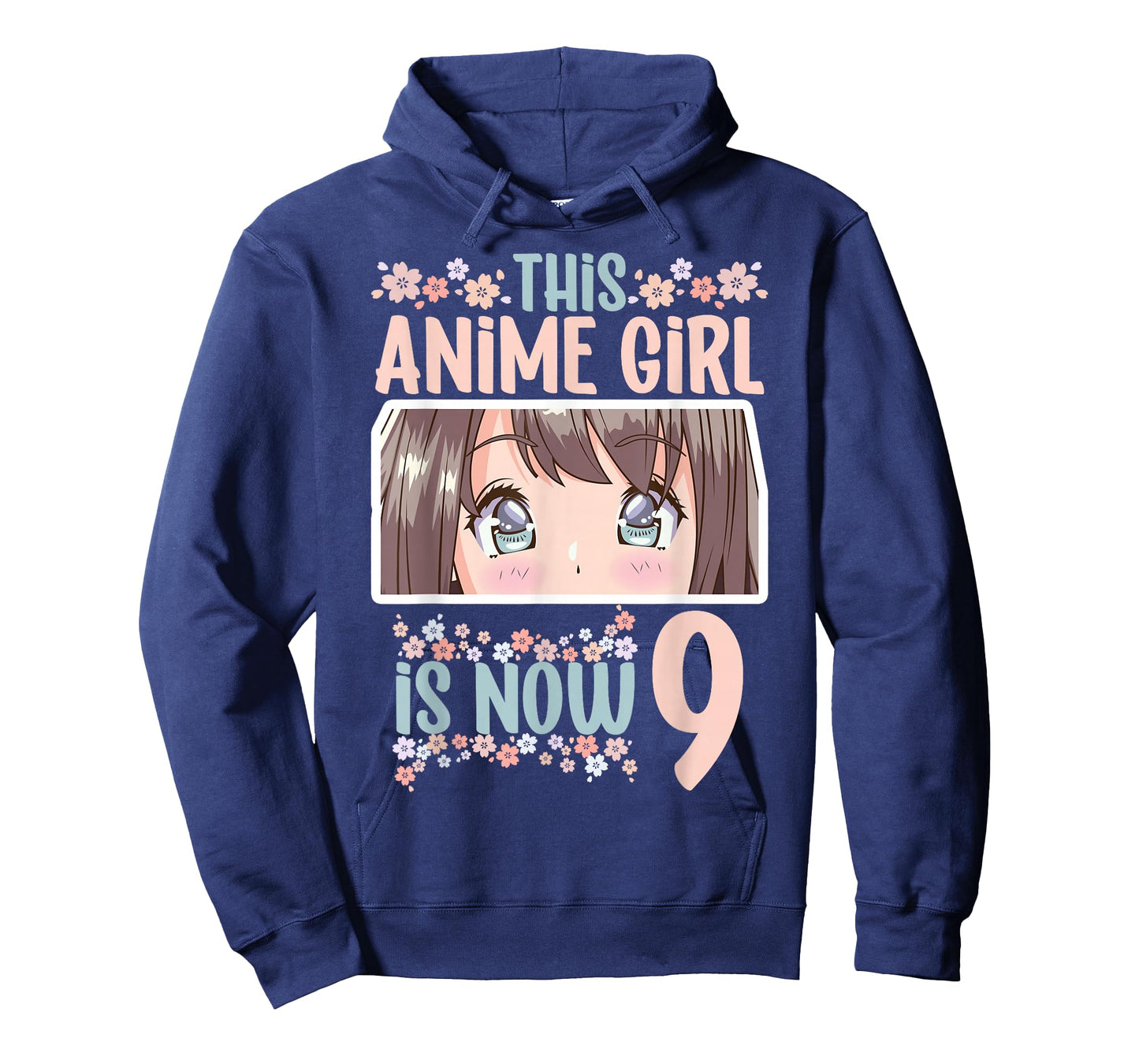 This Anime Girl Is Now 9 Years Old Kawaii Birthday T-Shirt