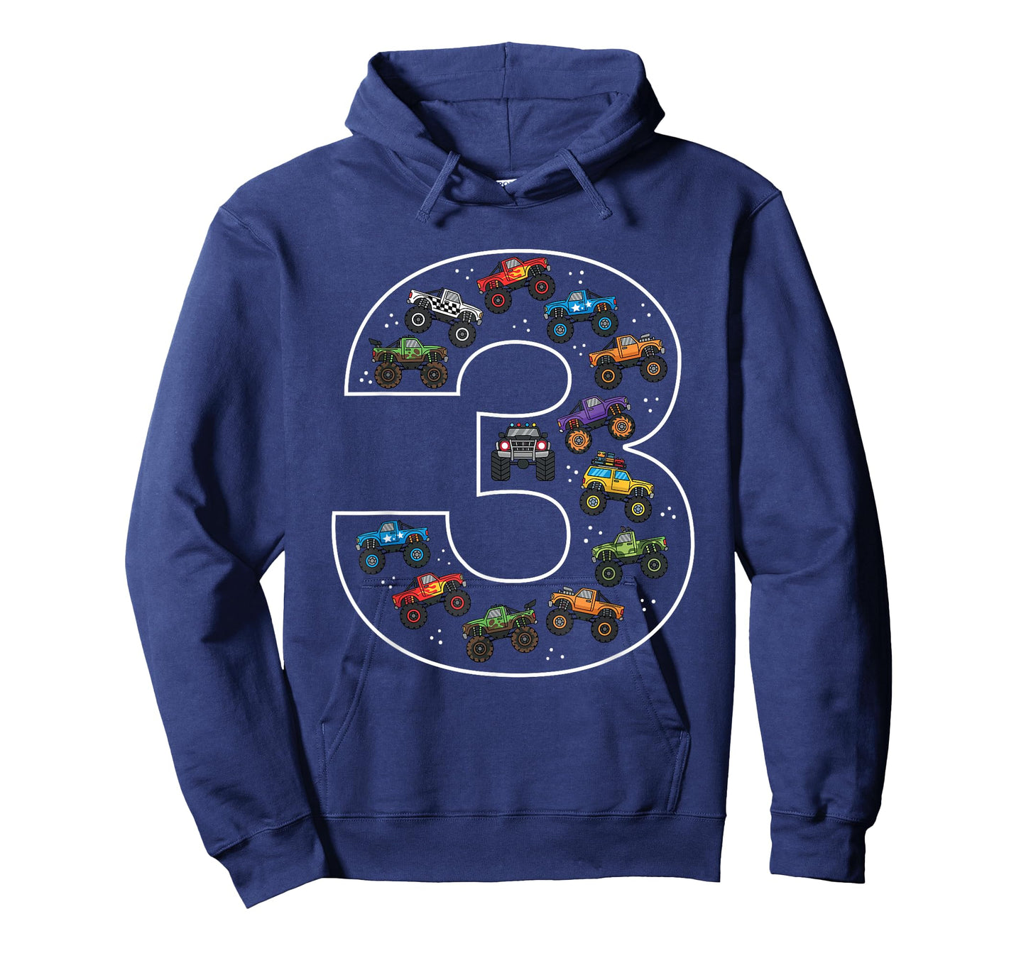 3rd Birthday 3 Year Old Car Boys Monster Truck T-Shirt