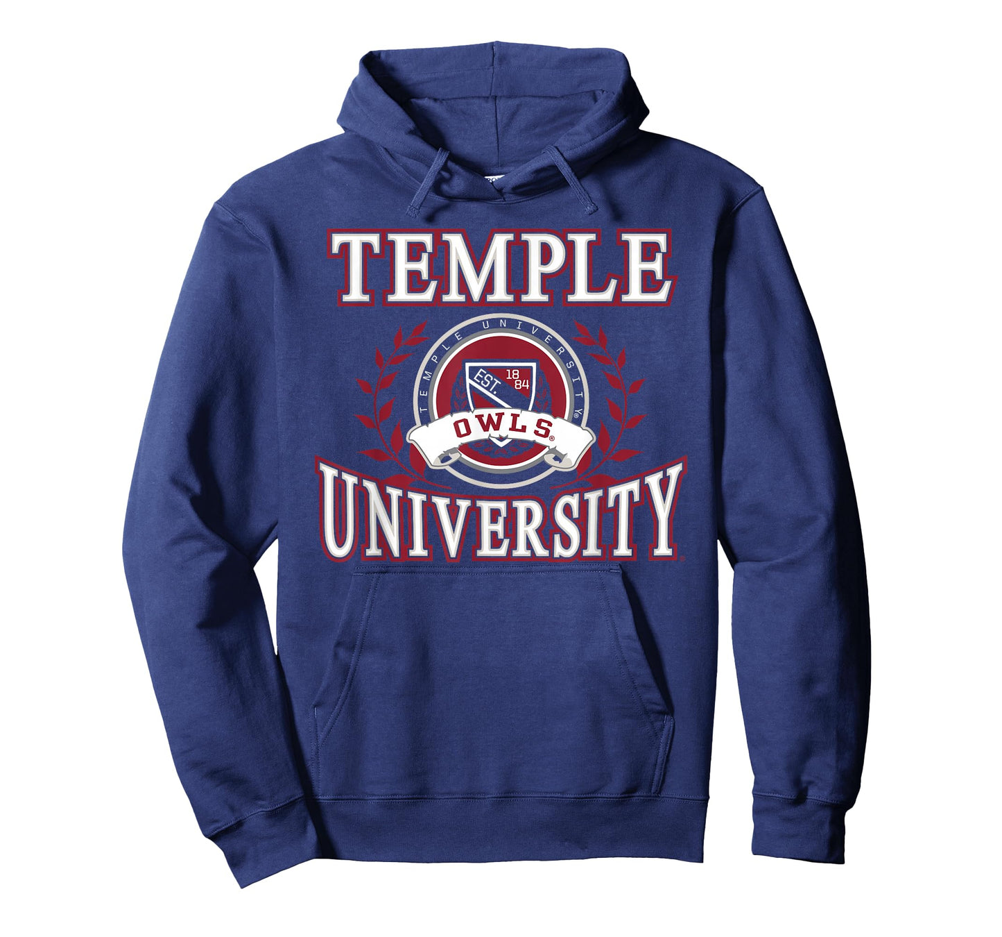 Temple Owls Laurels Black Officially Licensed T-Shirt