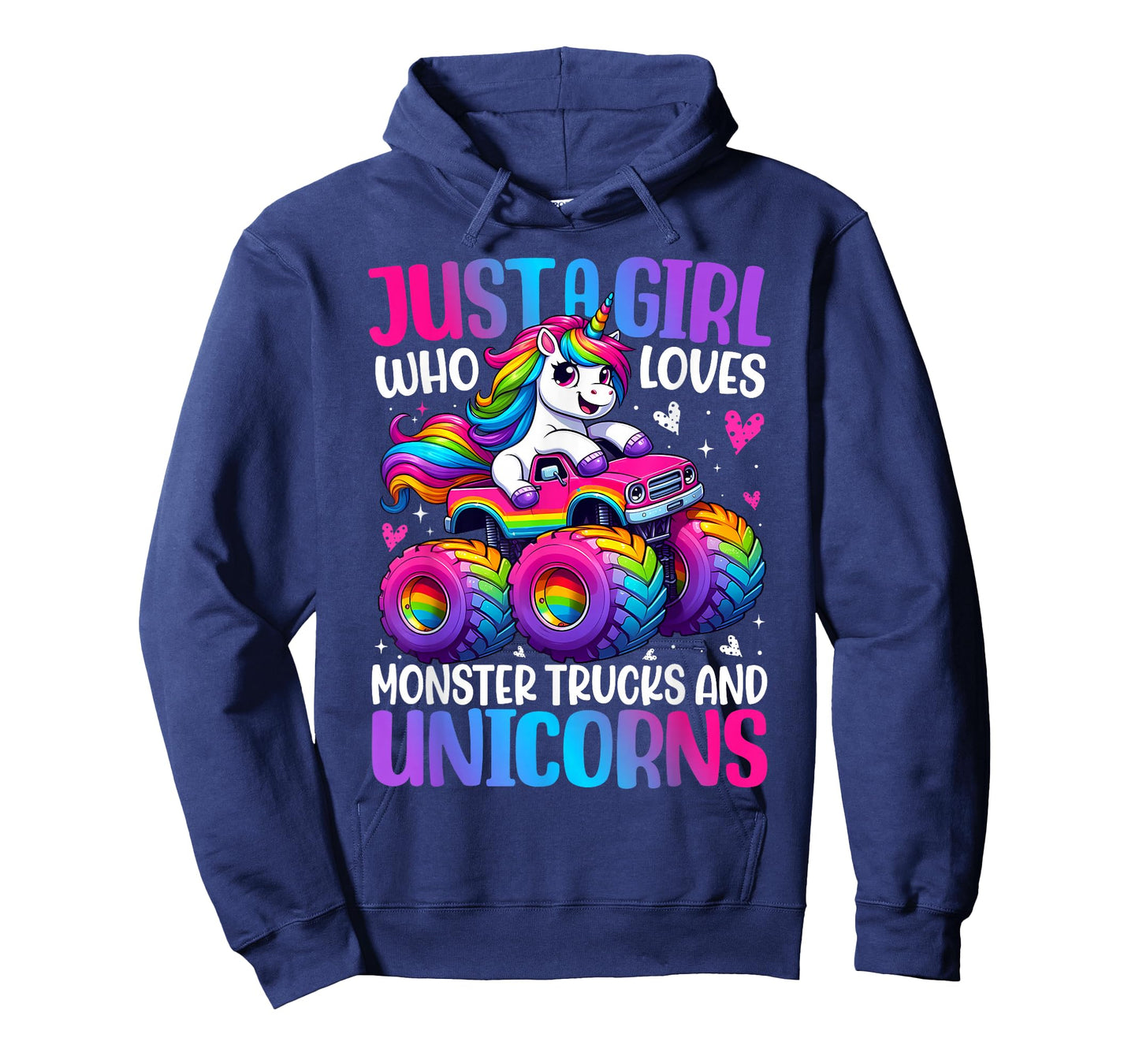 Just a Girl Who Loves Monster Trucks And Unicorns Toddler T-Shirt