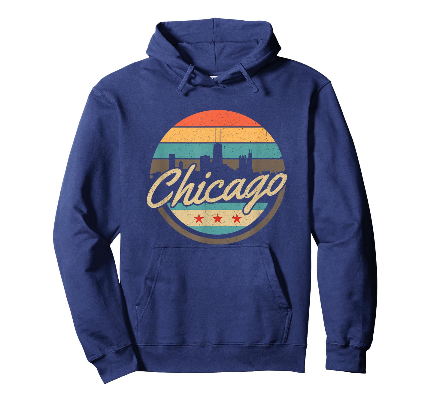 Chicago Flag Skyline Vintage Illinois USA Souvenir T-Shirt