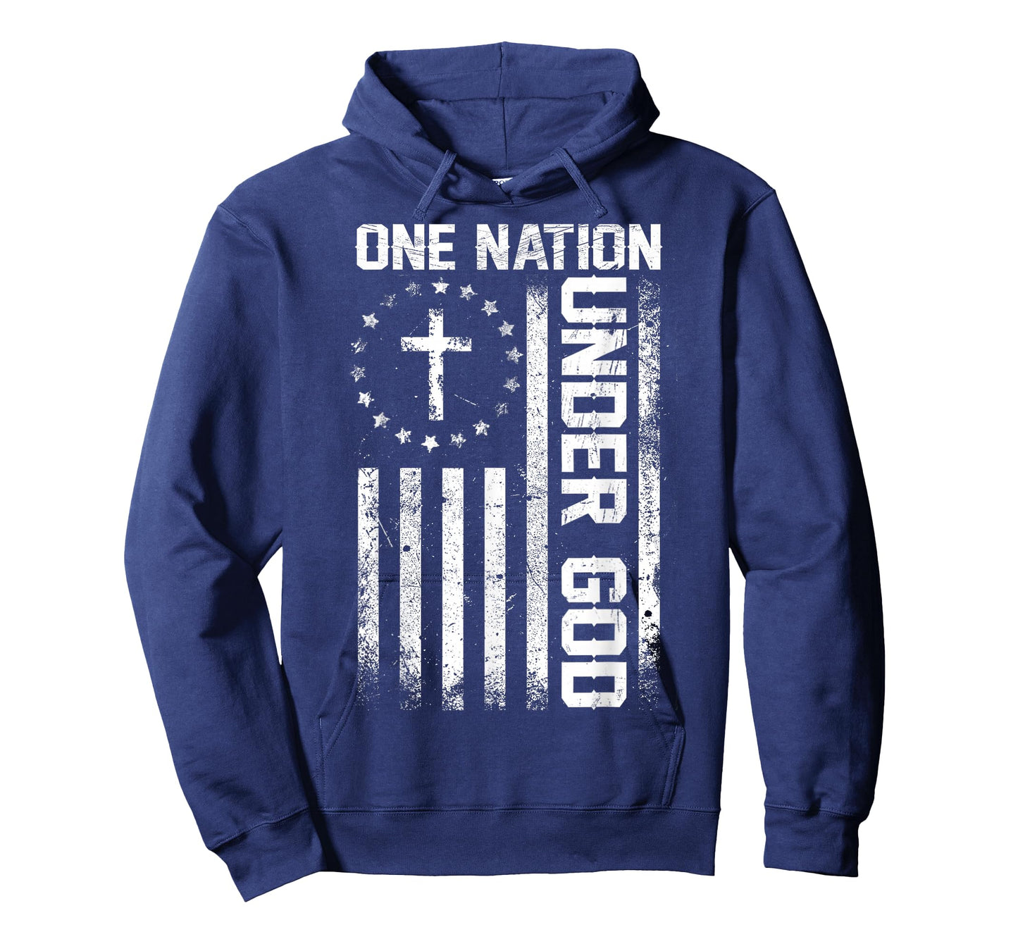One Nation Under God Flag 4th of July Patriotic Christian T-Shirt
