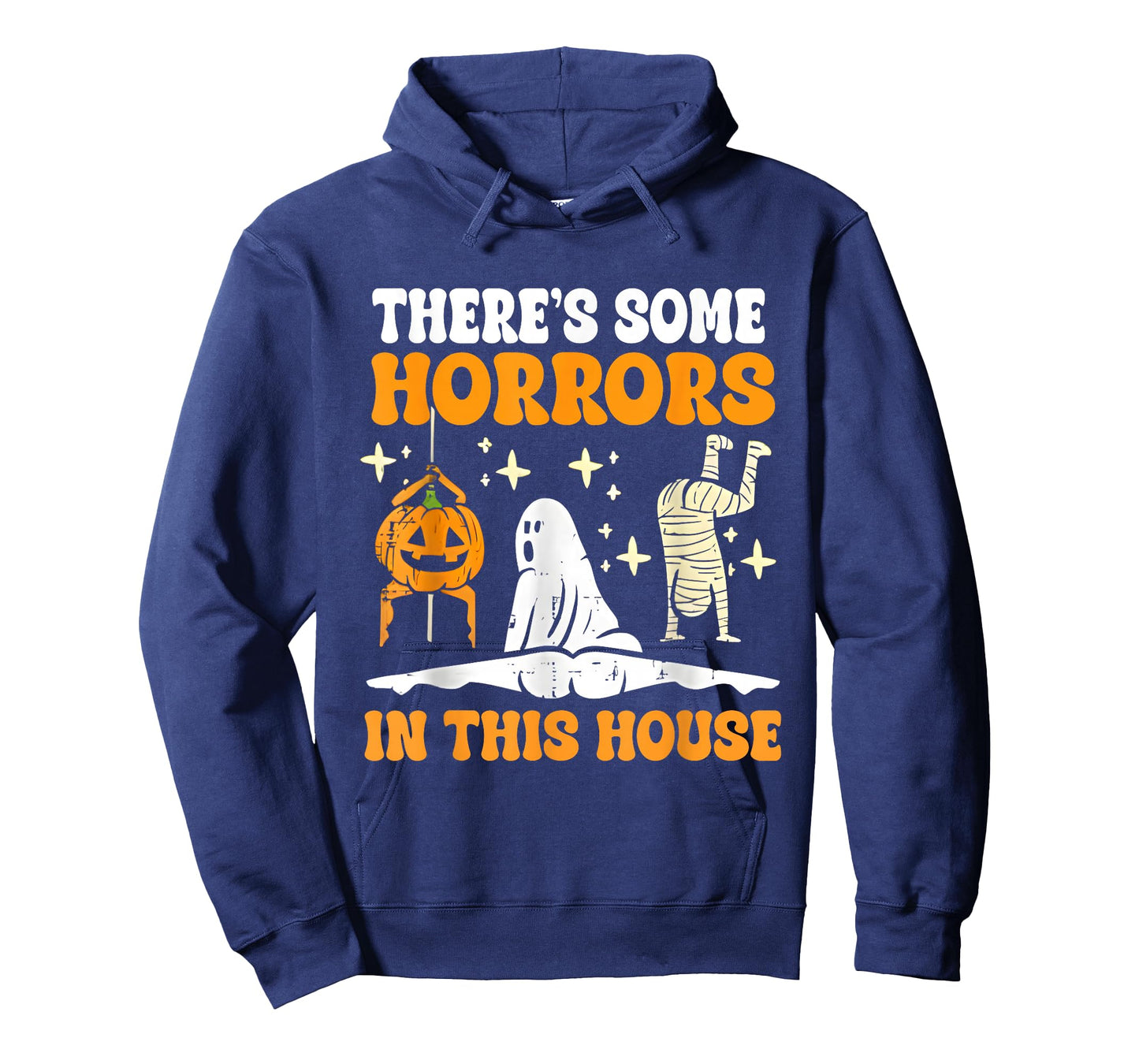 Retro There's Some Horrors In This House Funny Halloween T-Shirt
